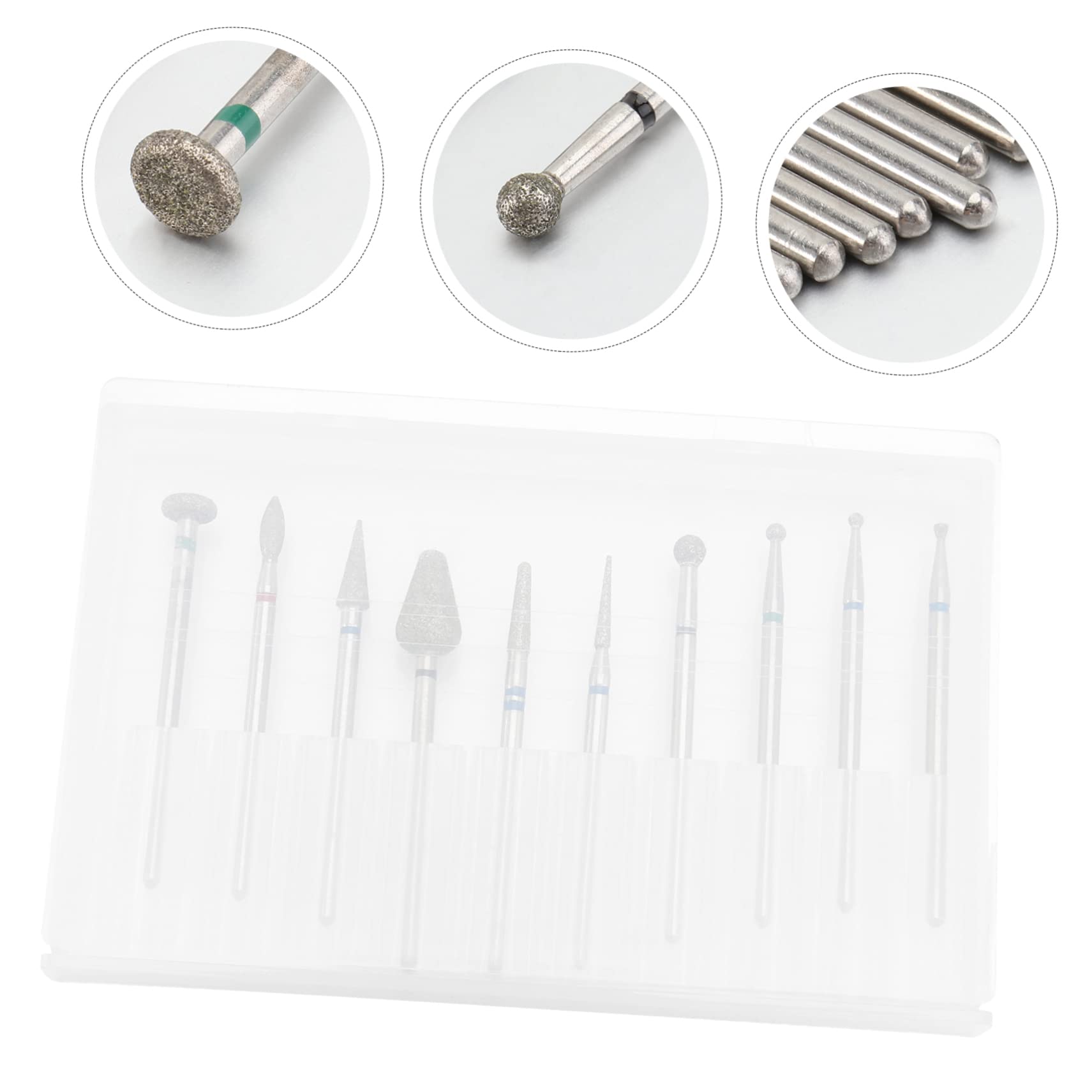 Beatifufu 3 Sets Professional Nail Drill Bits Kit - Stainless Steel Corundum Nail Polish & Gel Remover, Cuticle Drill Bits for Manicure & Pedicure | Perfect for Nail Salons, Home Use & DIY Nail Art