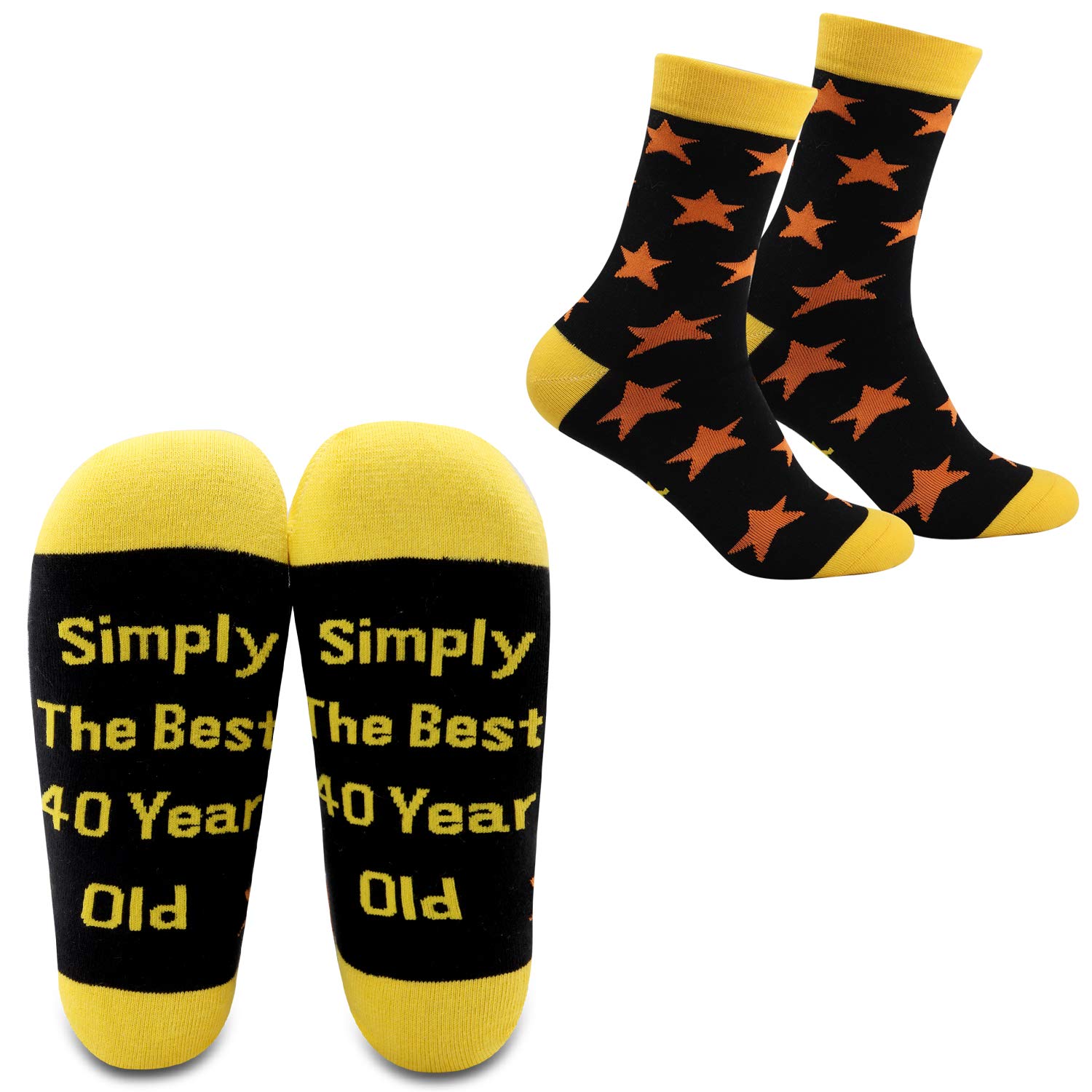 MBMSO 60th Birthday Socks for Women - 2 Pairs of 'Simply The Best' Novelty Socks - Perfect 60 Year Old Birthday Gift Idea - Great for Parties, Gag Gifts & Milestone Celebrations