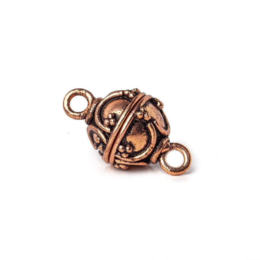 12mm Copper Moroccan Round Magnetic Clasp Set of 2 - Jewelry Making Supplies for Necklaces, Bracelets & DIY Crafts