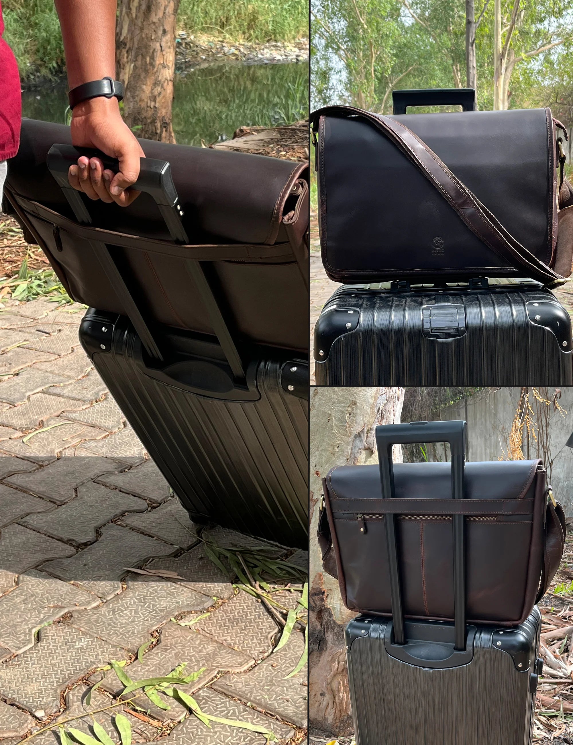 Premium Buffalo Leather Crossbody Laptop Messenger Bag for 16 Inch Laptops - Durable Work & Travel Bag for Professionals & Students