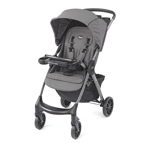 Chicco Mini Bravo Plus Lightweight Compact Stroller for Travel - Graphite Gray | Easy Fold, Lightweight Design for Airplanes, Shopping & City Walks