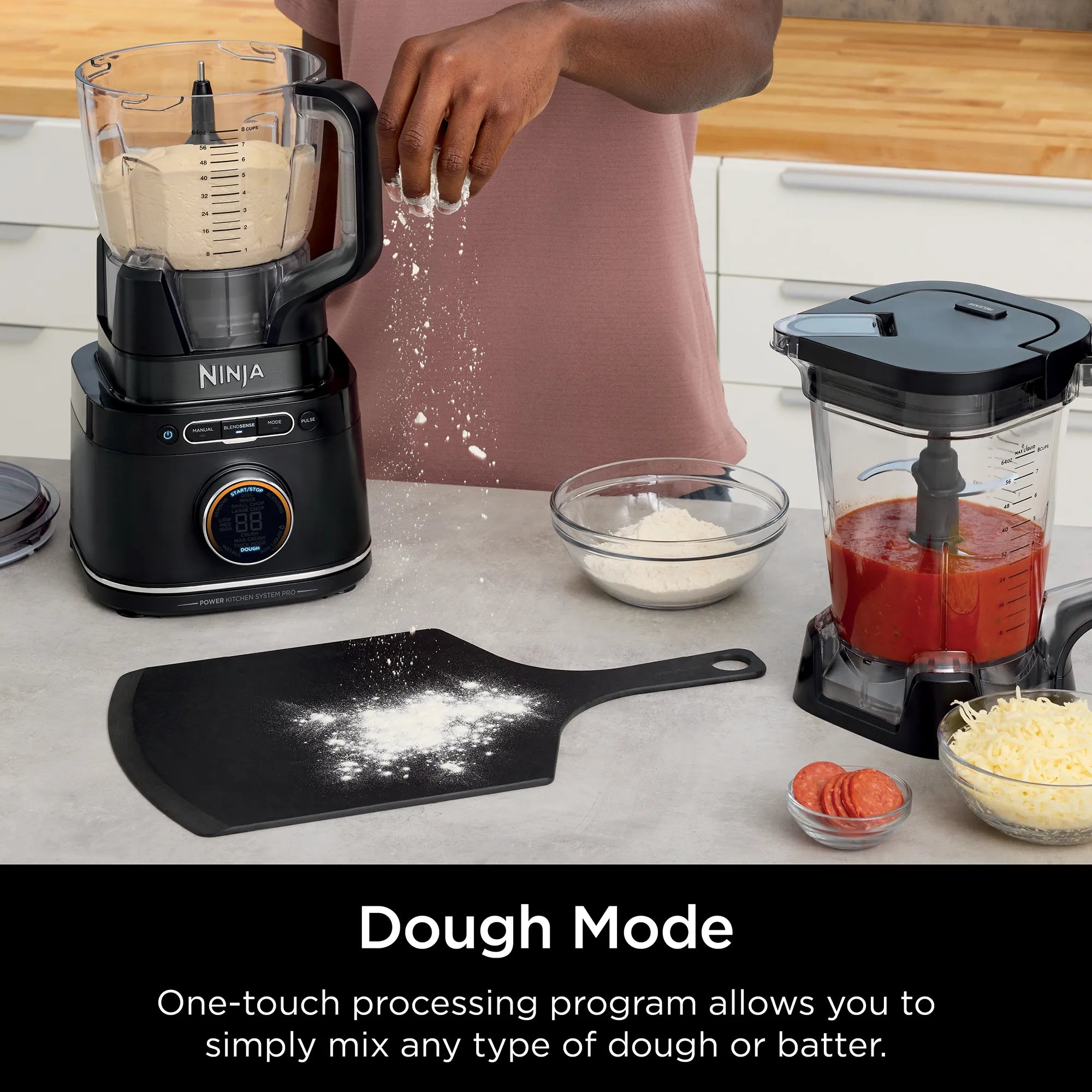 Ninja Detect Kitchen System Power Blender + Food Processor Pro - High-Speed Blending & Food Processing for Smoothies, Sauces, Dough & More - Perfect for Home Cooking & Meal Prep