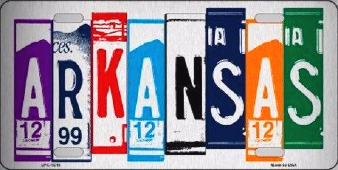 Vintage Arkansas License Plate - Brushed Aluminum Metal Novelty Sign for Home, Office, Man Cave & Garage Decor | Perfect for Wall Art, Gift & Collectibles