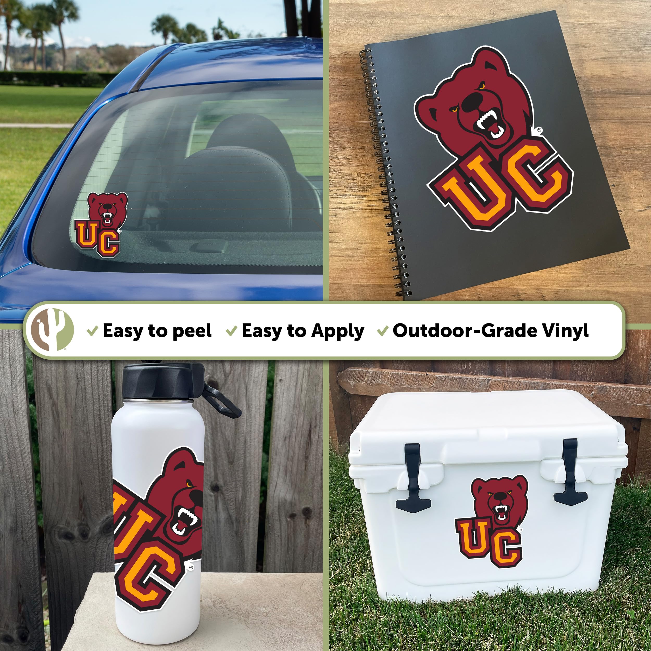 Desert Cactus Ursinus College Bears Vinyl Decal Sticker - Waterproof Laptop, Water Bottle, Car, Scrapbook Decor - Perfect for College Dorm, School Spirit & DIY Crafts