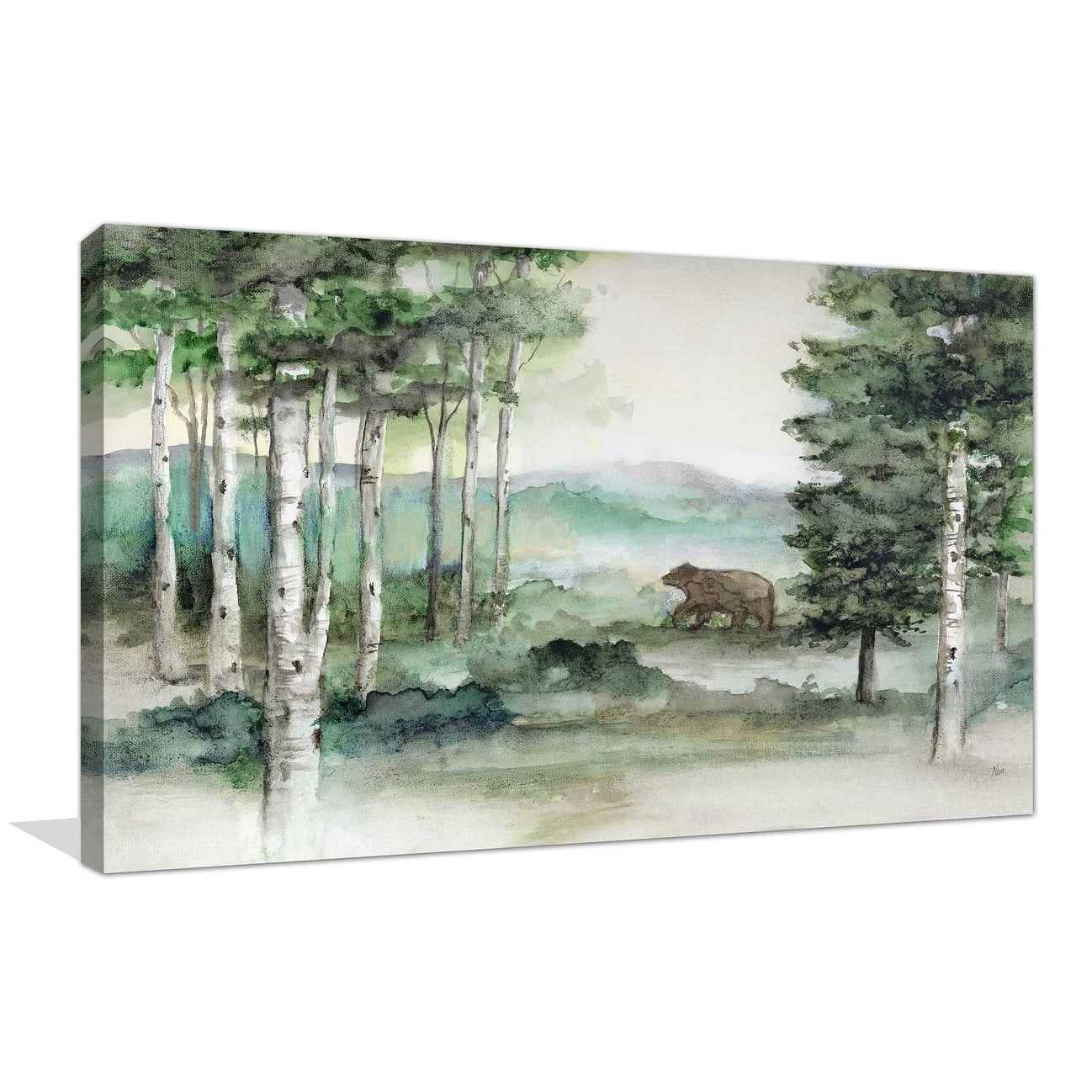 Bear Mountain Horizontal Landscape Art Print on Canvas - Perfect for Living Room, Bedroom & Office Wall Decor