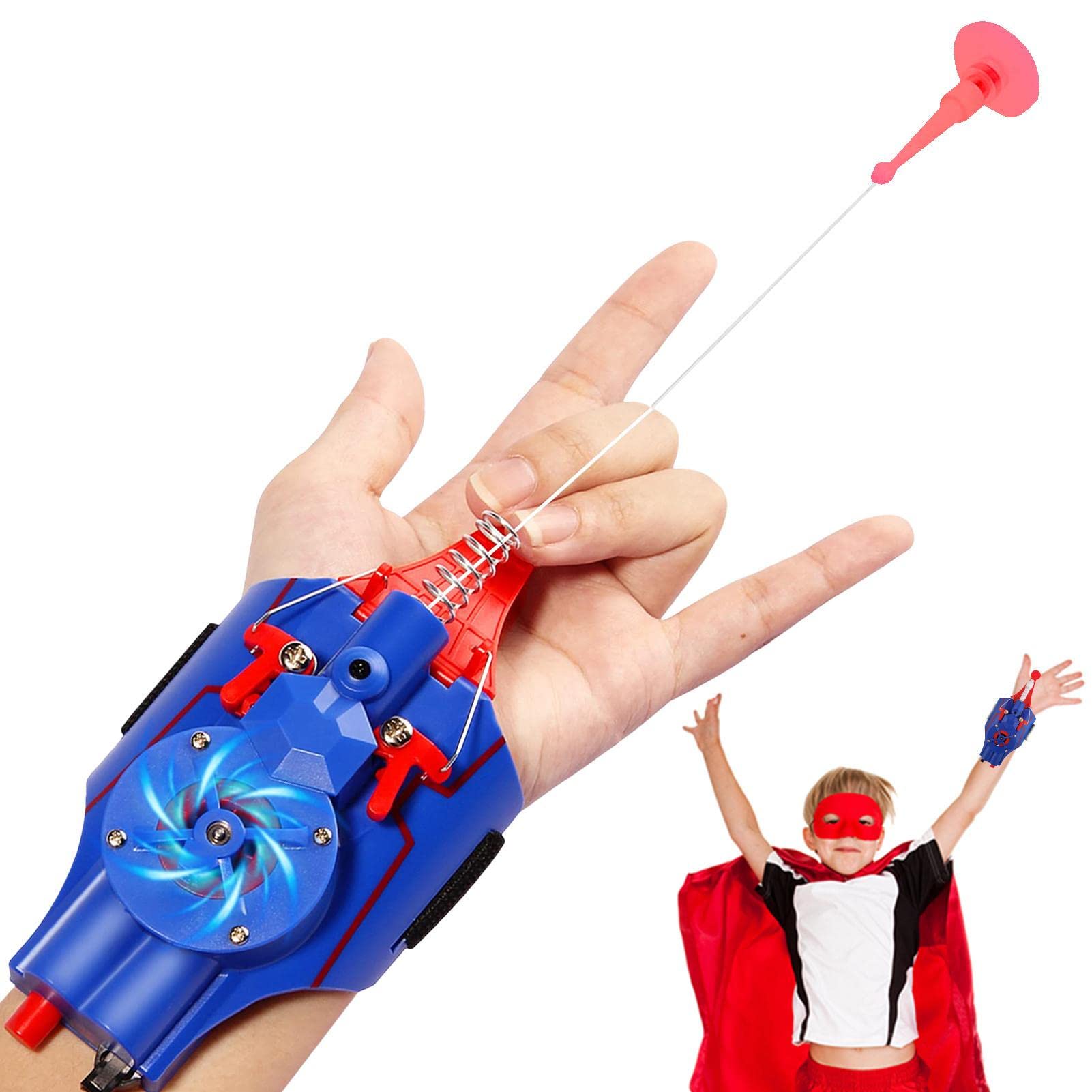 Upgraded Spider Web Shooters Toy for Kids - Role Play Cosplay Costume Accessory | Realistic Web Launcher Wristband for Spider-Man Fans | Perfect for Halloween, Birthday Parties & Superhero Pretend Play