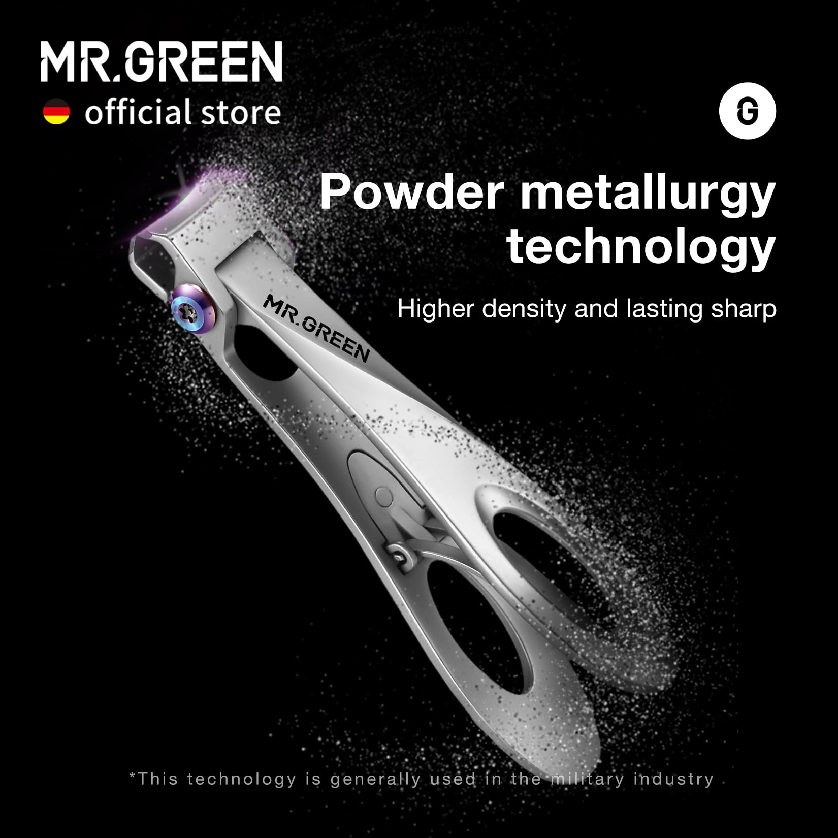 MR.GREEN Wide Jaw Stainless Steel Nail Clippers - Heavy Duty Toenail Cutter for Thick Nails, Professional Manicure & Pedicure Tool (Large Size) - Perfect for Home Grooming, Travel & Salon Use