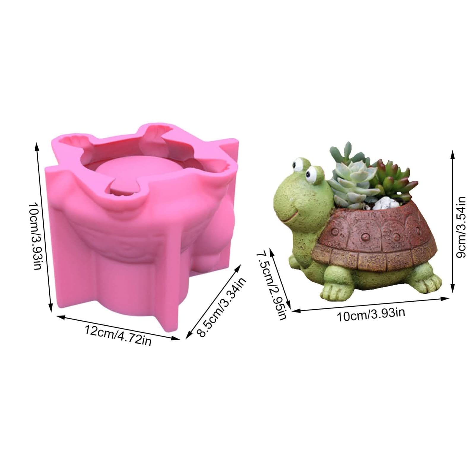 Turtle Silicone Mold for Succulent Planters - DIY Resin Flower Pot Molds, Animal Garden Figurines & Outdoor Decor - Perfect for Home Gardening, Craft Projects, and Unique Gift Ideas