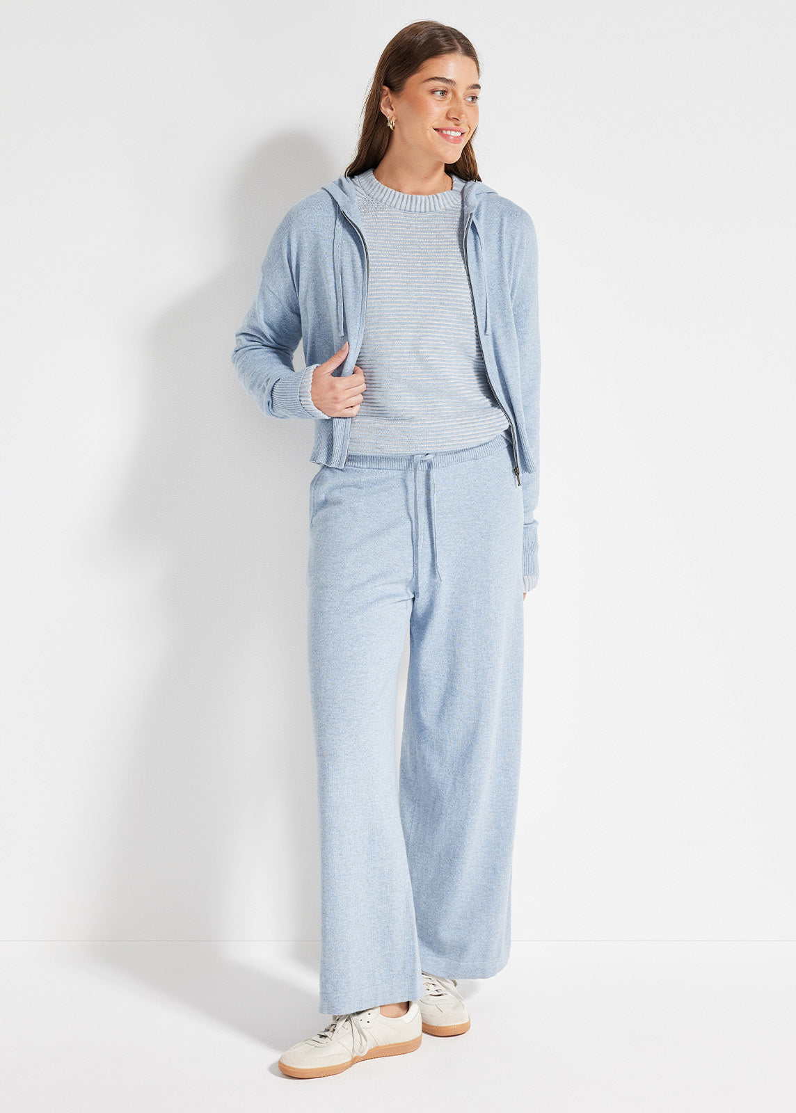 Me Time Pant Sky Blue Marl - Comfortable Women's Lounge Pants for Relaxing at Home, Yoga & Sleep | Soft Stretchy Fabric