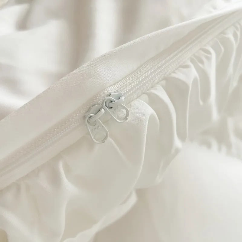 Luxury Ruffled Duvet Cover Set - Soft Bedding Collection for Master Bedroom & Guest Room - Perfect for Cozy Nights & Elegant Home Decor