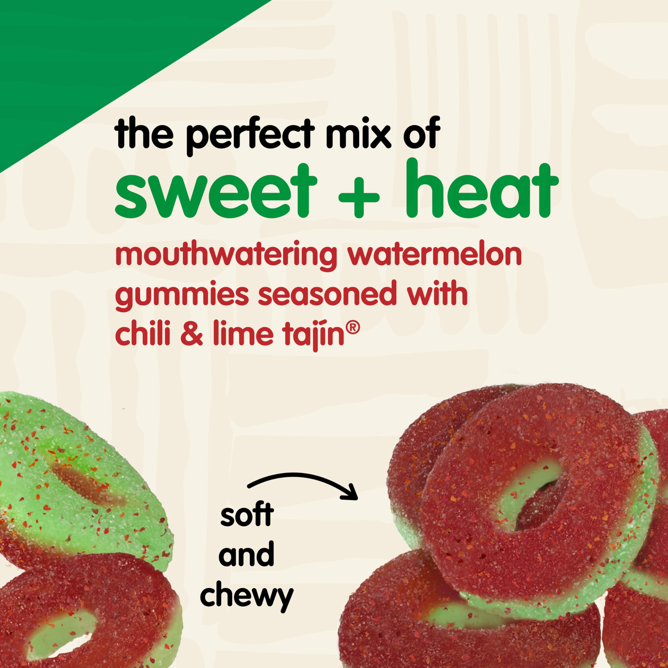 Snak Club Tajin Watermelon Rings Gummy Candy - Chili Lime Flavored Gluten-Free Vegan Snacks (12 Pack, 2.25oz Bags) | Perfect for Movie Nights, Road Trips & Party Favors