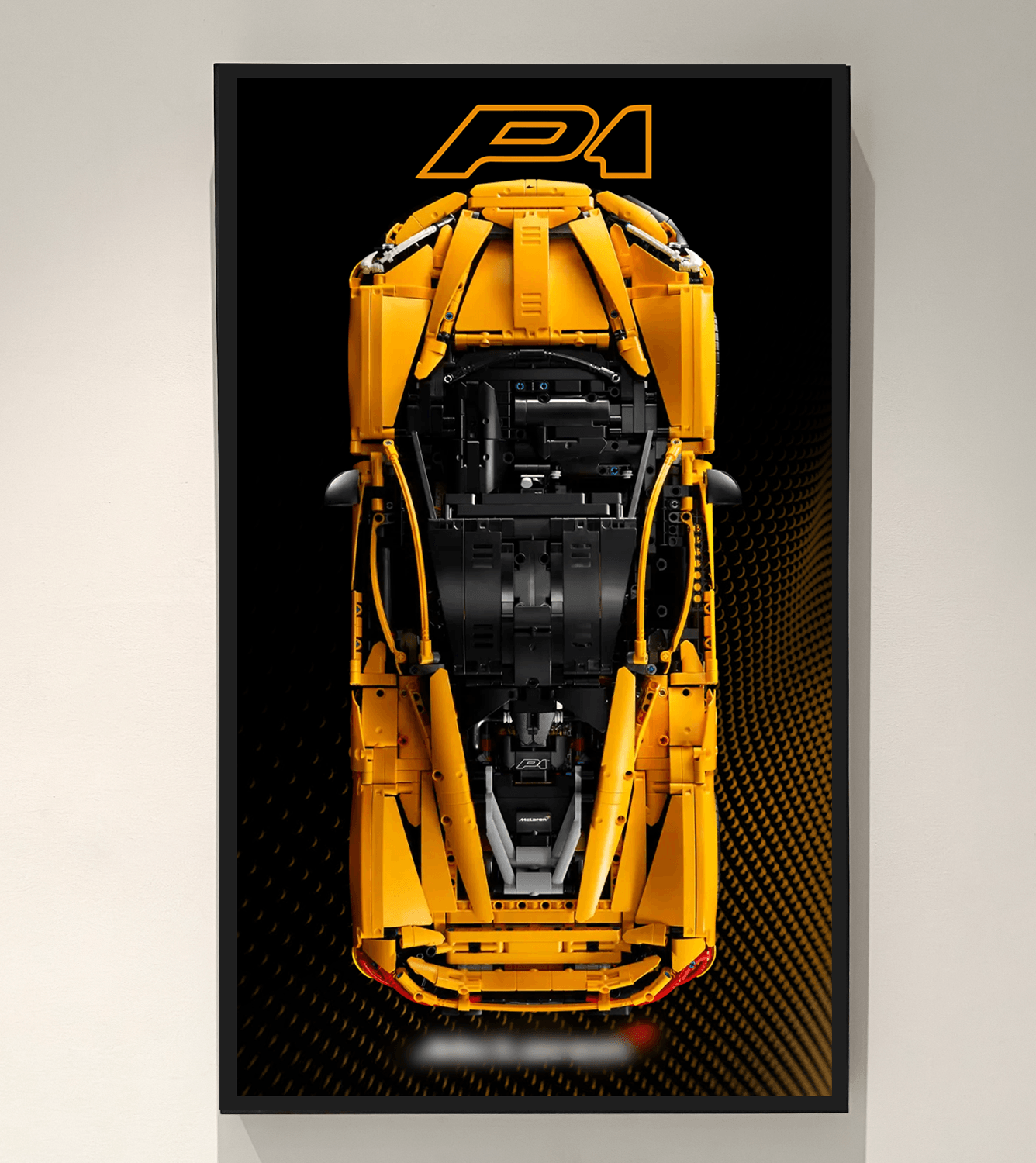 Lego Technic McLaren P1 42172 Wall Mount Display Stand - Secure & Stylish Hanging Solution for Lego Car Models - Perfect for Home, Office, or Gift Showcase