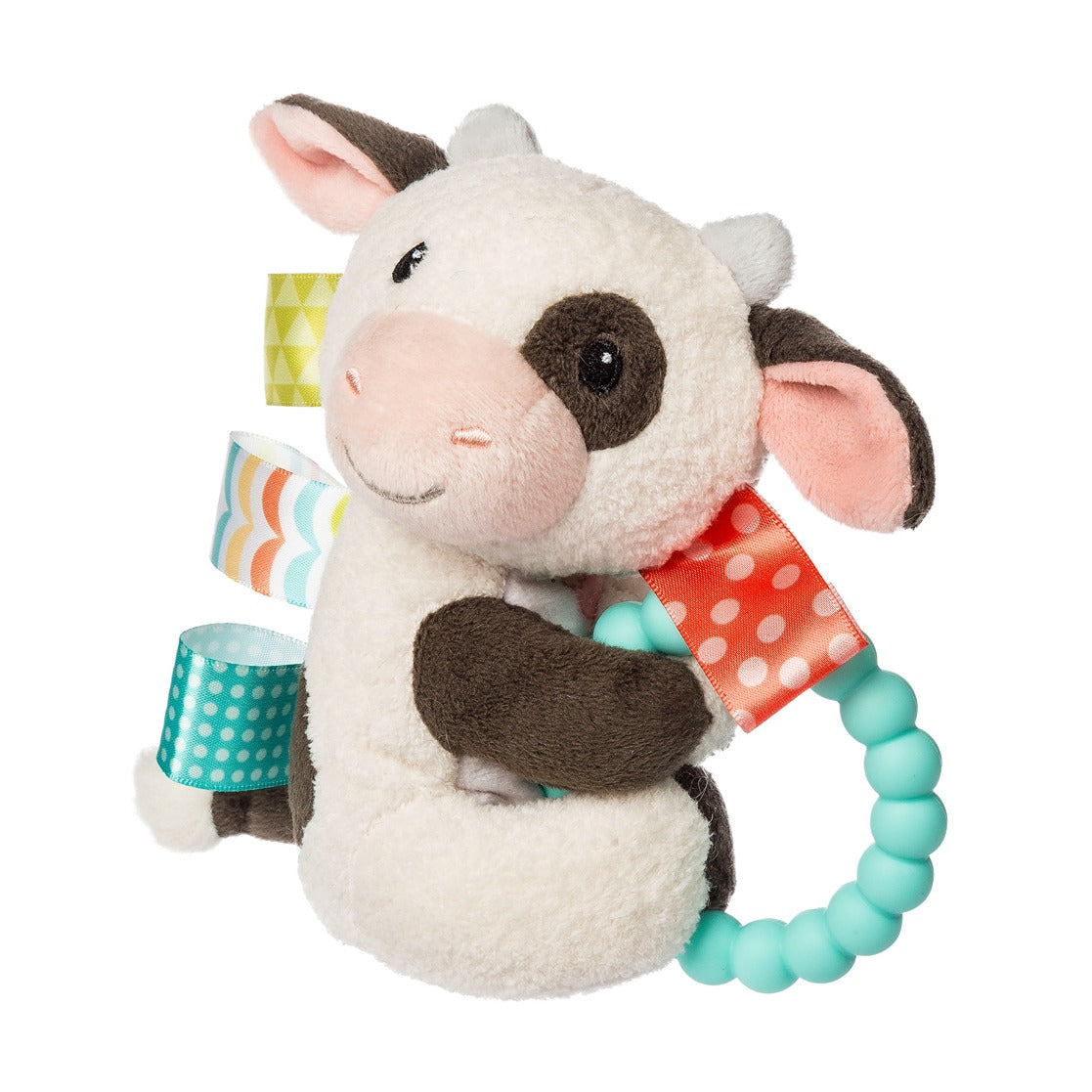 Mary Meyer Baby Teether Rattle - Soft Chew Toy for Soothing Teething Pain | BPA-Free Infant Sensory Toy for Newborns & Toddlers | Perfect for On-the-Go, Playtime & Developmental Stimulation