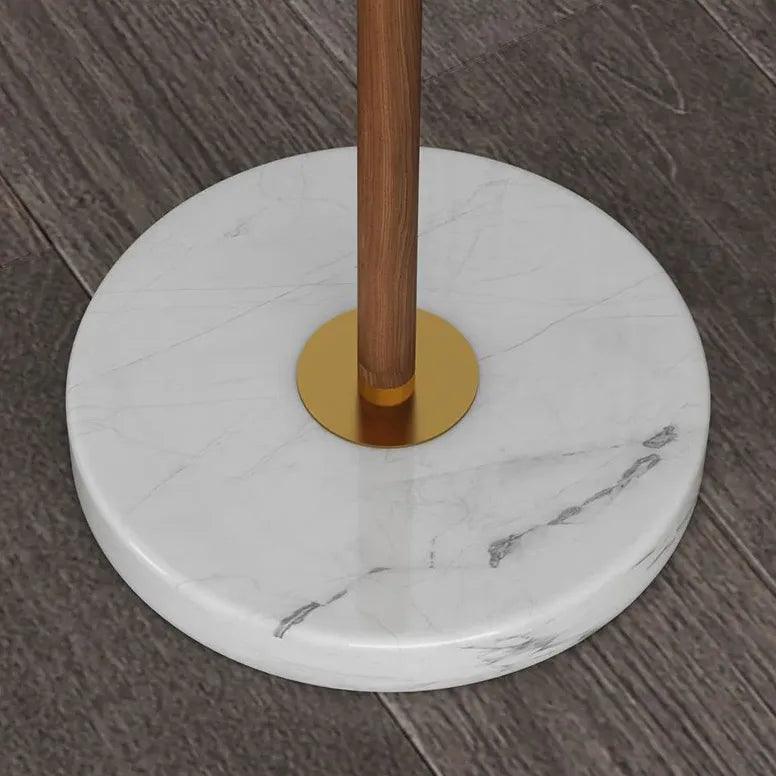 White Pleated Cone Shaped Long Pole Floor Lamp - Modern Adjustable Standing Light for Living Room, Bedroom & Office Decor