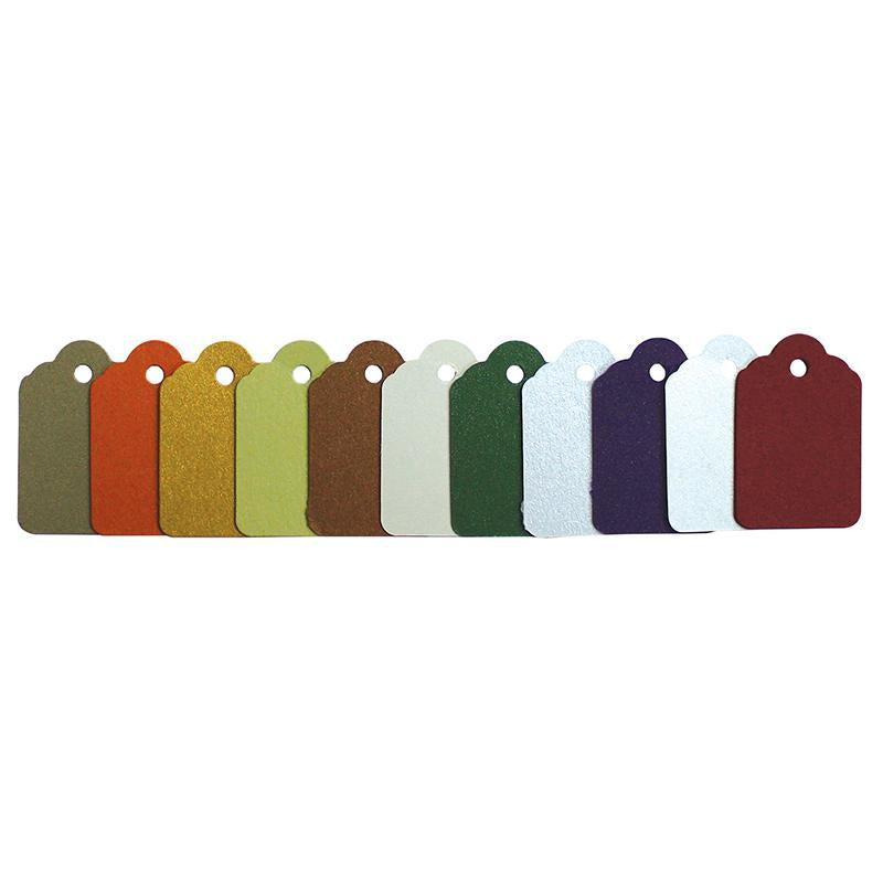 Curious Metallics #6 Tags - 11 Vibrant Colors for Scrapbooking, Journaling & DIY Crafts