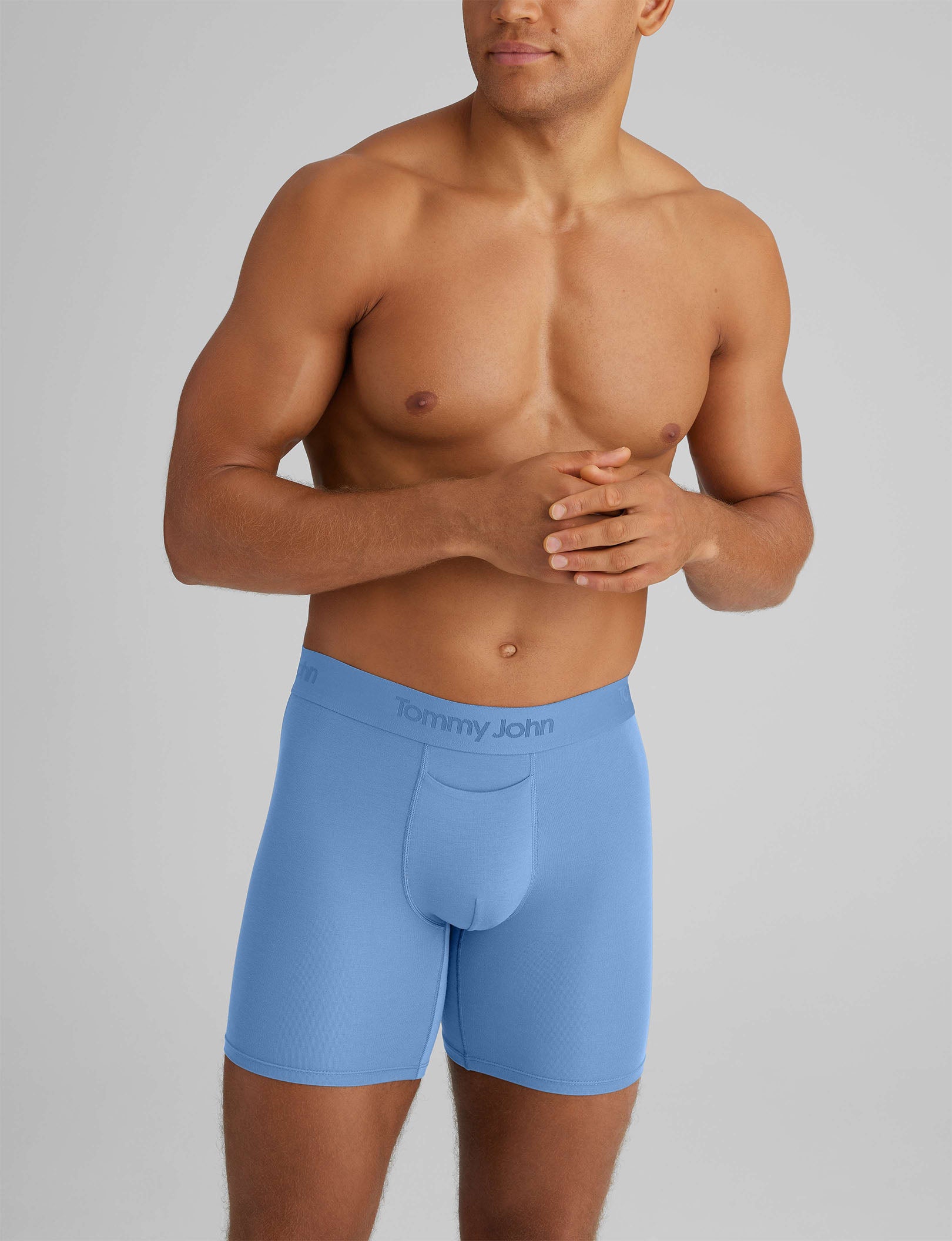Second Skin Mid-Length Boxer Briefs for Men - 6 Pack (3 Pairs) - Ultra Soft Breathable Underwear for Everyday Comfort & Active Lifestyle