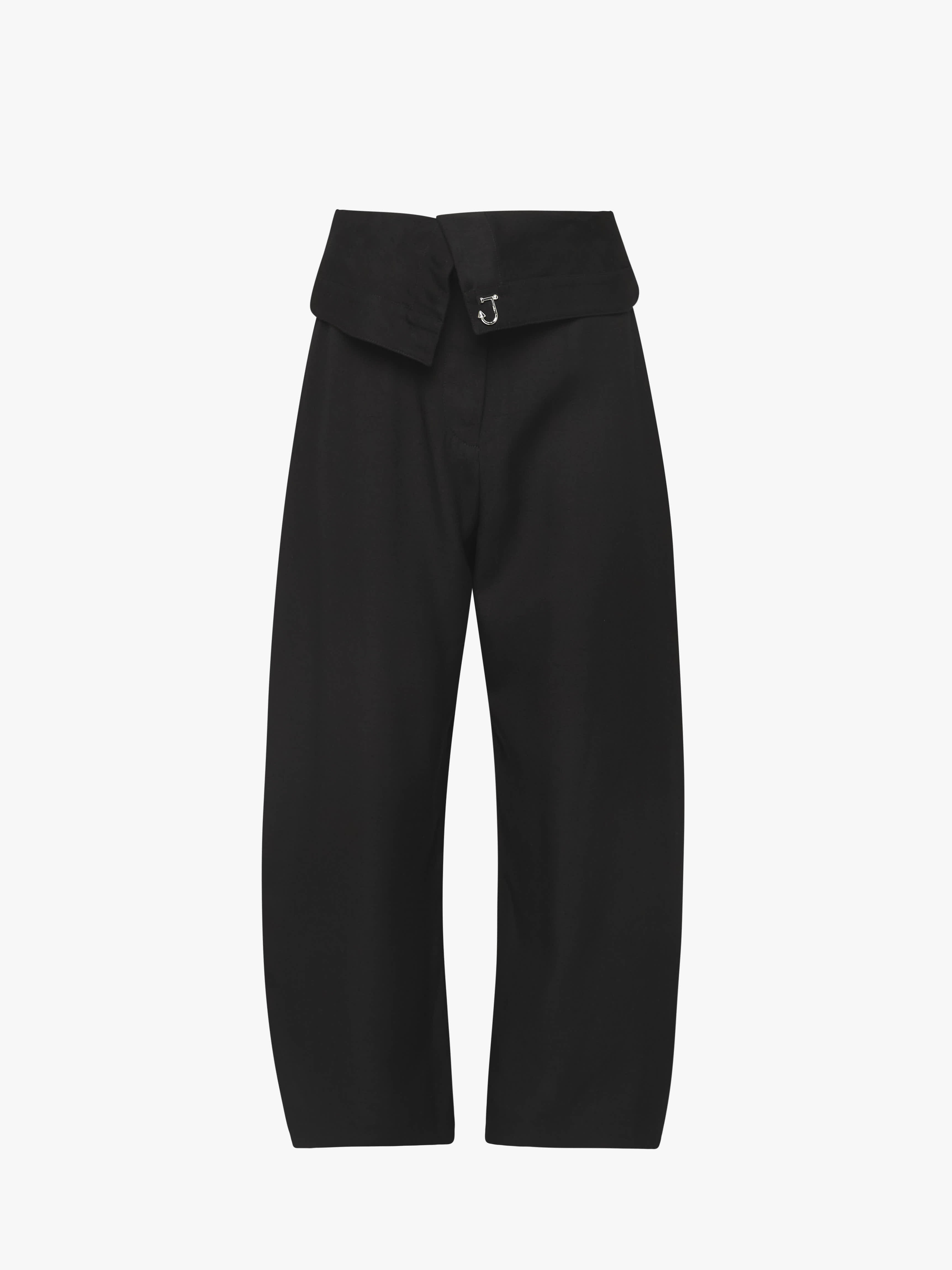 Stylish Fold Over Trousers for Women - High Waist Comfortable Yoga Pants - Perfect for Workout, Lounge & Travel