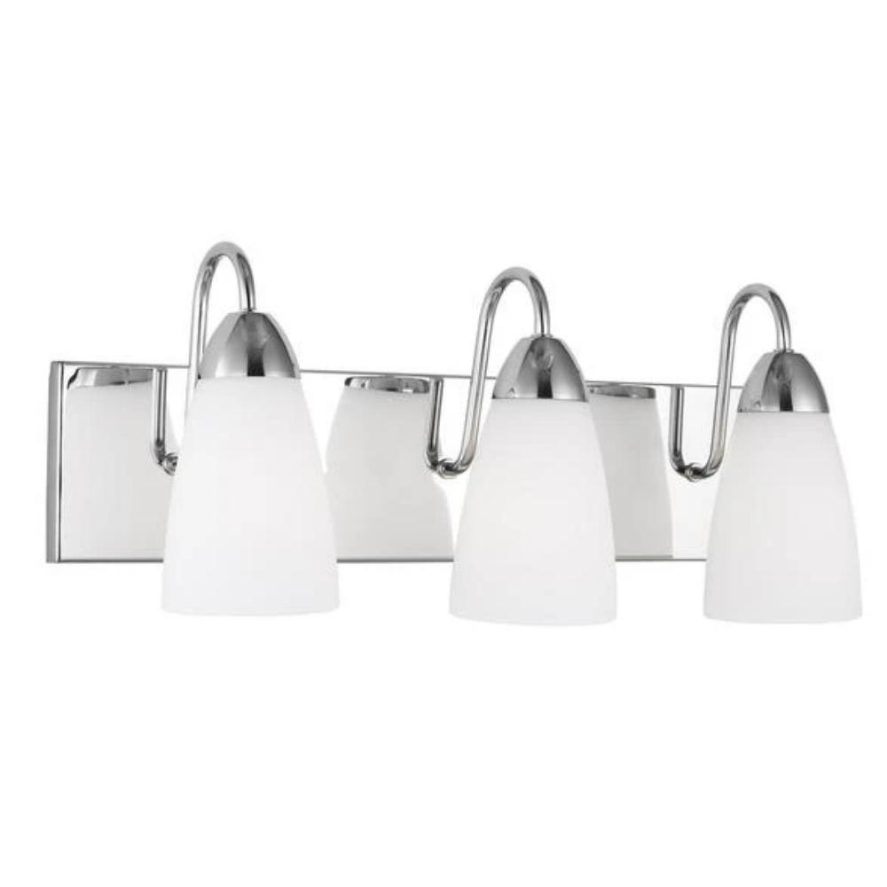 Barton 3-Light Bathroom Vanity Lighting Fixture - Modern LED Wall Sconce for Bedroom, Dressing Room & Makeup Area - Brushed Nickel Finish