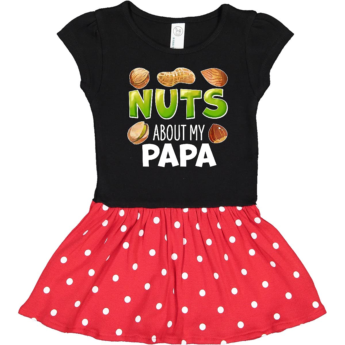 Inktastic Nuts About My Papa Peanut Almond Pistachio Baby Bodysuit - Cute Infant Outfit for Father's Day, Family Photos & Special Occasions