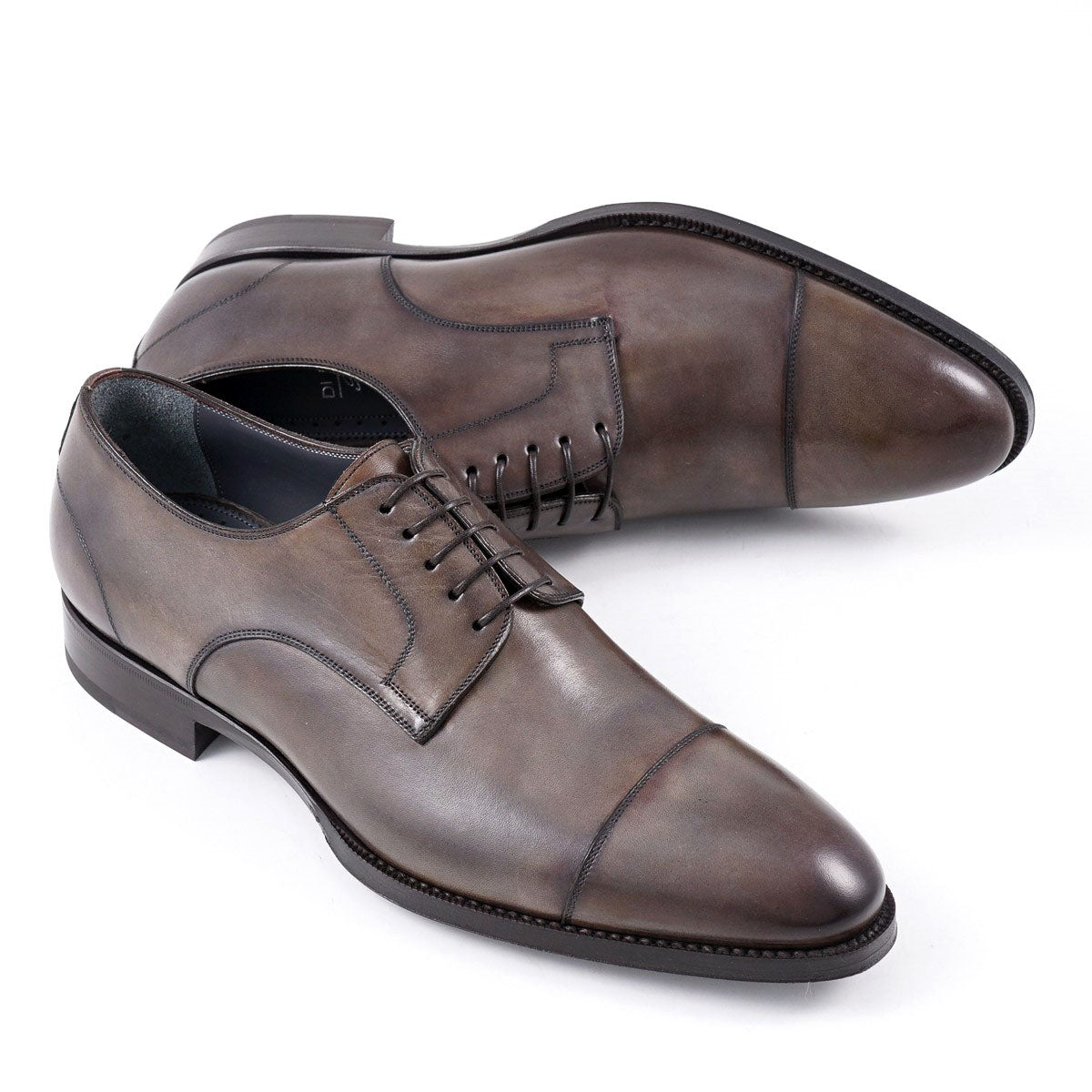Di Bianco 'Monza' Museum Calf Derby Shoes - Premium Italian Leather Dress Shoes for Men | Perfect for Business, Formal Events & Office Wear