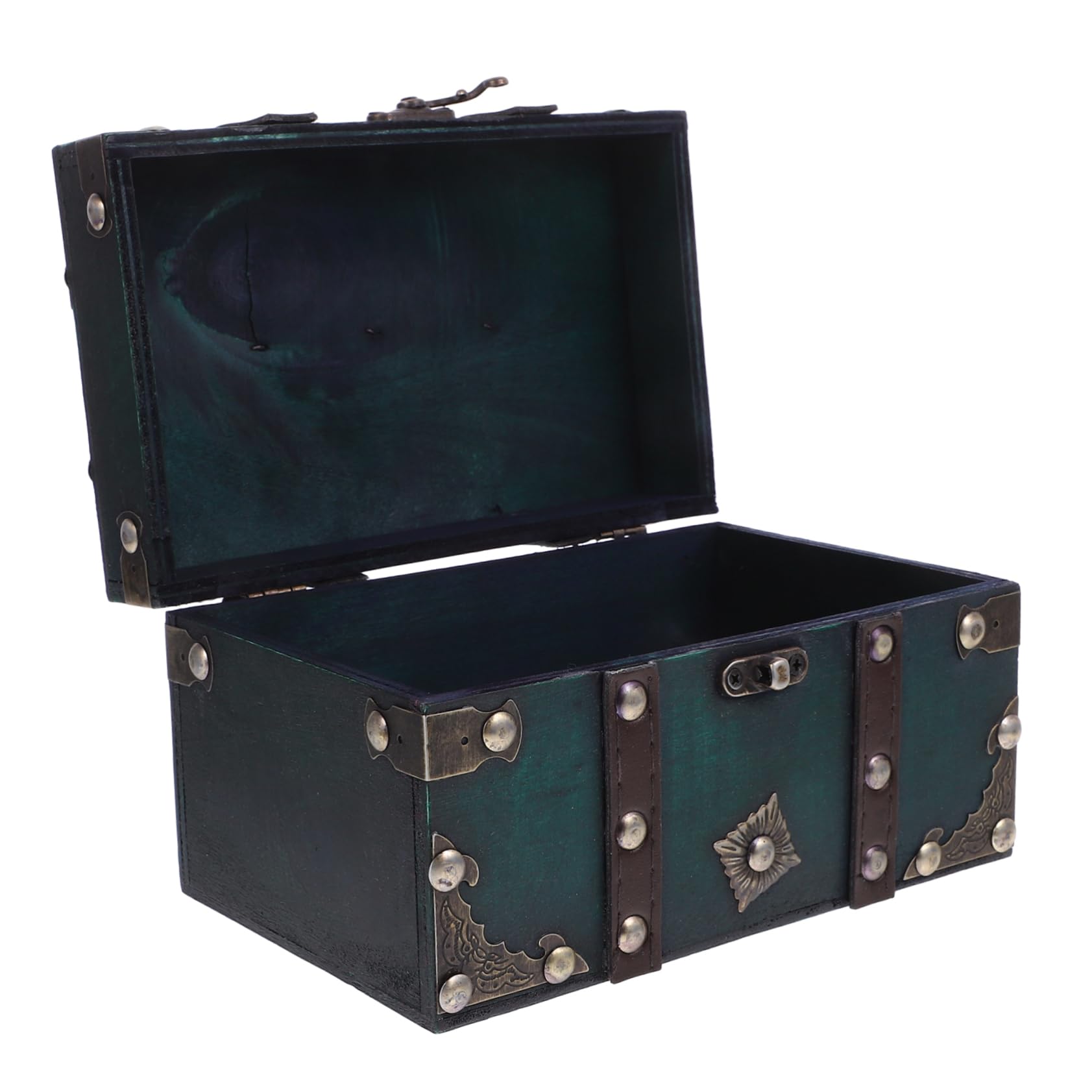 Vintage Jewelry Box - Decorative Jewelry Storage Organizer, Retro Trinket Box with Mirror, Small Jewelry Case for Rings, Necklaces & Earrings - Perfect for Bedroom Vanity, Travel & Gift Giving