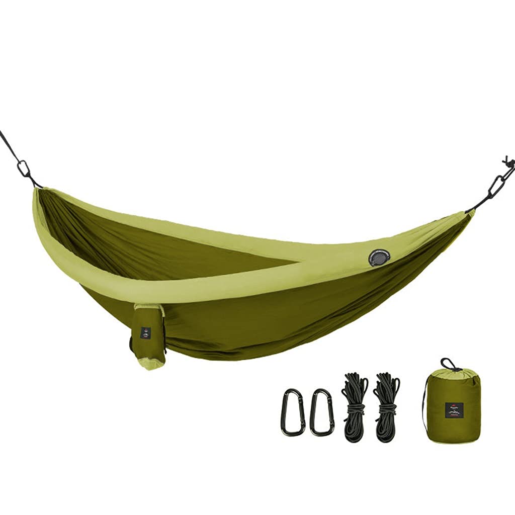 Ultra-Light Double Camping Hammock with TPU Inflatable Tube - 200kg Capacity (240x173cm, Green) - Perfect for Backpacking, Travel & Outdoor Lounging