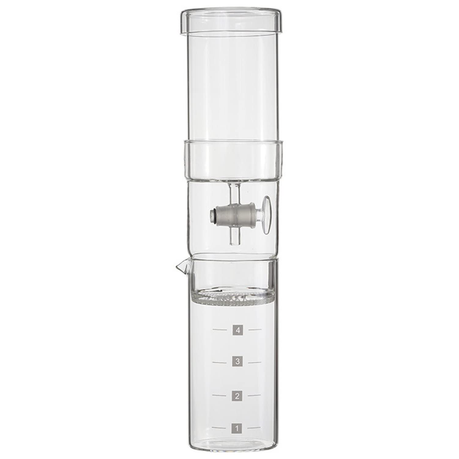EROOLU 400ml Glass Cold Brew Coffee Maker with Detachable Design & Reusable Drip Filter - Iced Coffee Brewer for Home, Office, Camping & Gifts | Clear Glass Cold Brew Tower for Smooth Low-Acid Coffee
