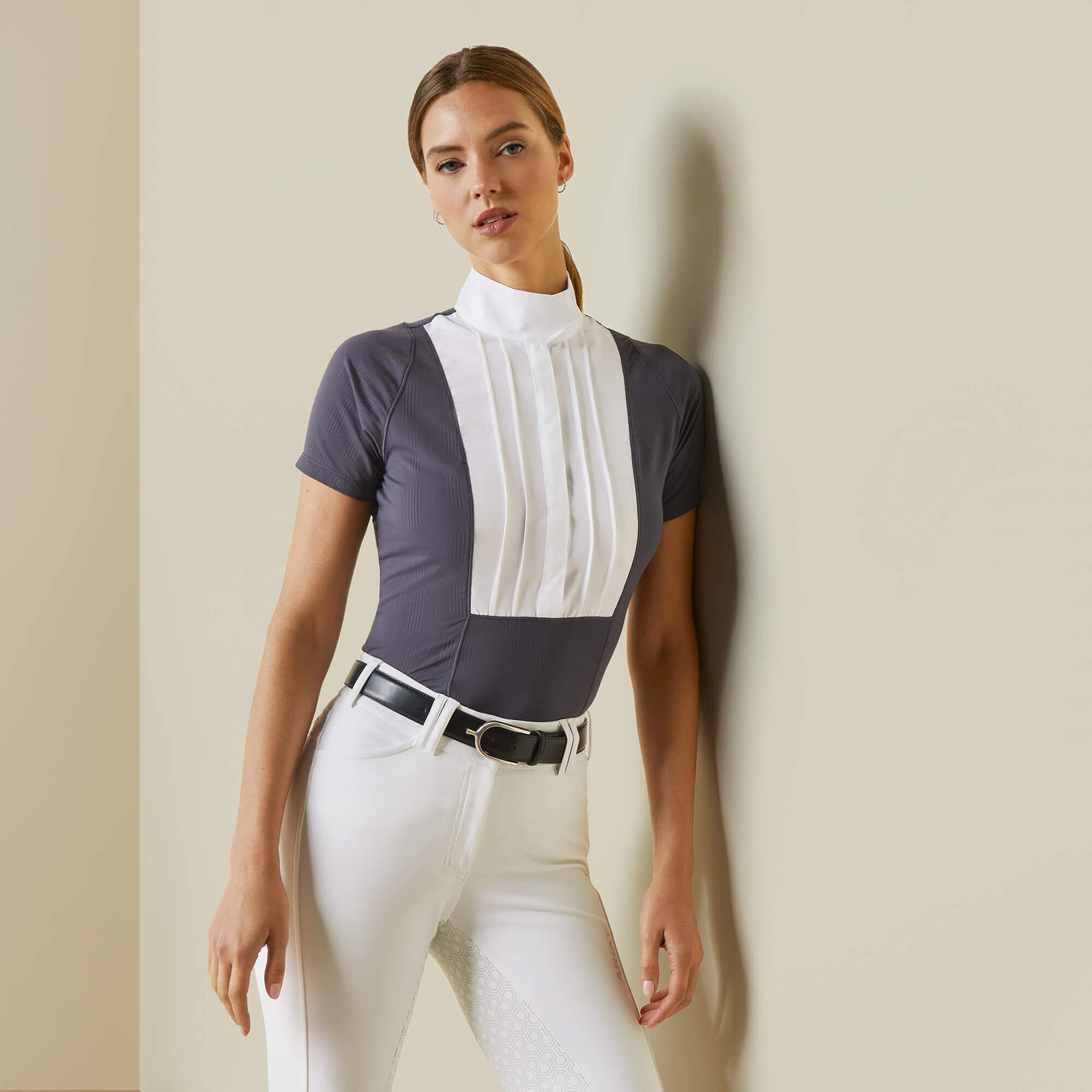 ARIAT Women's Luxe Show Shirt - Western Style Long Sleeve Button Up for Horse Riding & Rodeo Events - Perfect for Equestrian Shows, Ranch Work & Country Fashion