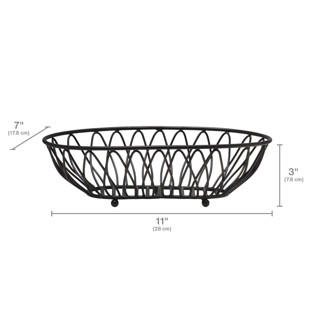 Dahlia Oval Bread Basket - Handwoven Bread Serving Basket for Kitchen, Dining, and Picnics - Perfect for Bread, Rolls, Pastries, and Fruit Display