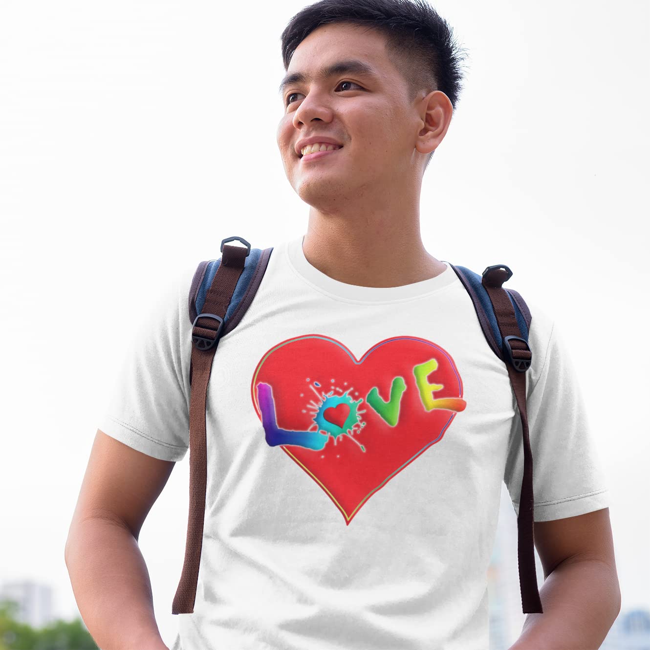 Boys Valentine Shirt with Heart - Kids Love Tee for Valentine's Day Gifts