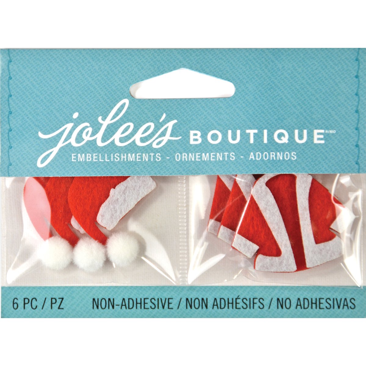 Jolee's Boutique Scrapbooking Embellishments - Christmas Santa Hats & Coats for DIY Cards, Holiday Scrapbooks & Festive Crafts