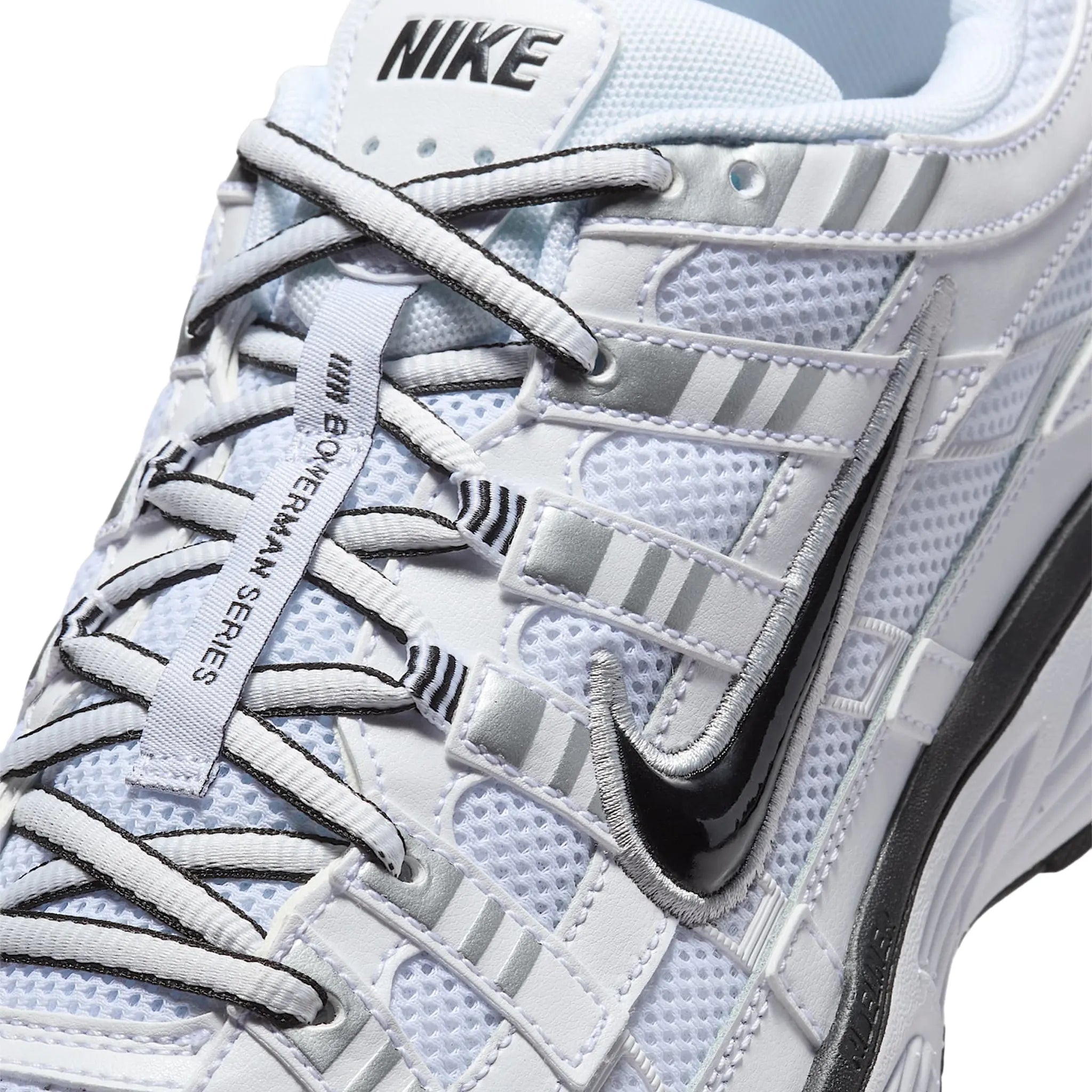 Nike P 6000 Running Shoes - White Metallic Silver Black | Men's Athletic Sneakers for Jogging, Gym & Casual Wear