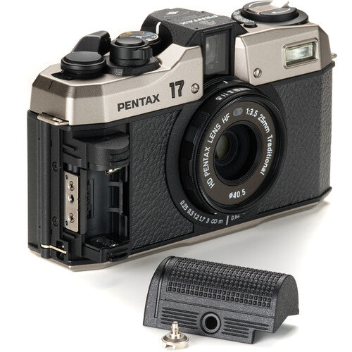 PENTAX 17 Half Frame Film Camera (Dark Silver) - Vintage Style 35mm Photography for Travel & Street Shooting