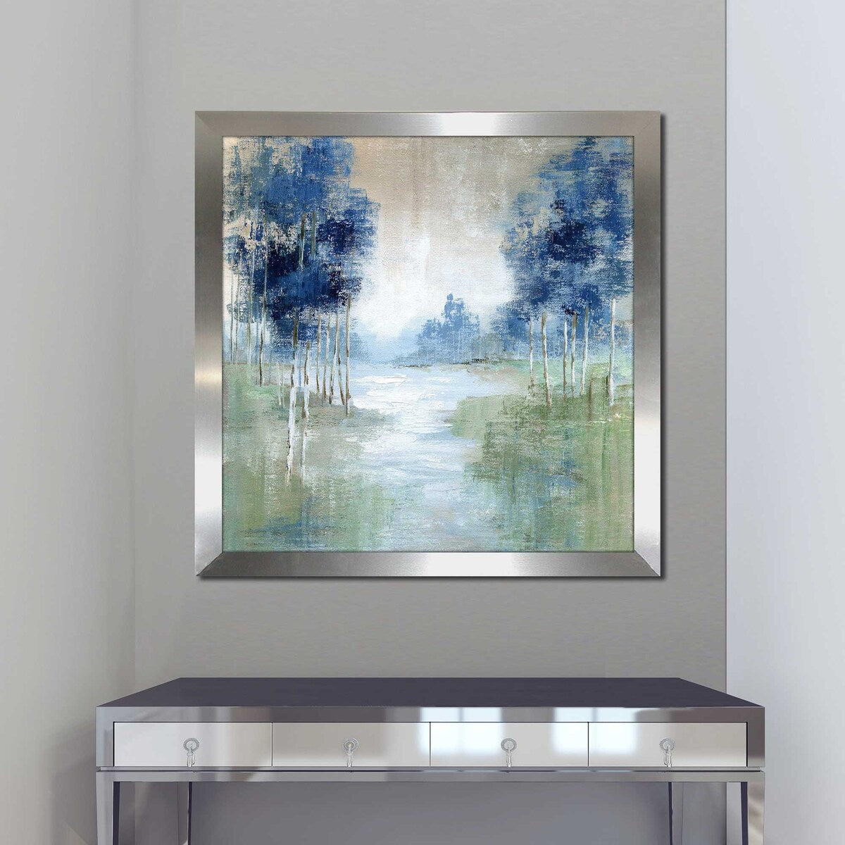 Birch River Square Acrylic Wall Art Print by Nan - Modern Home Decor for Living Room, Bedroom & Office