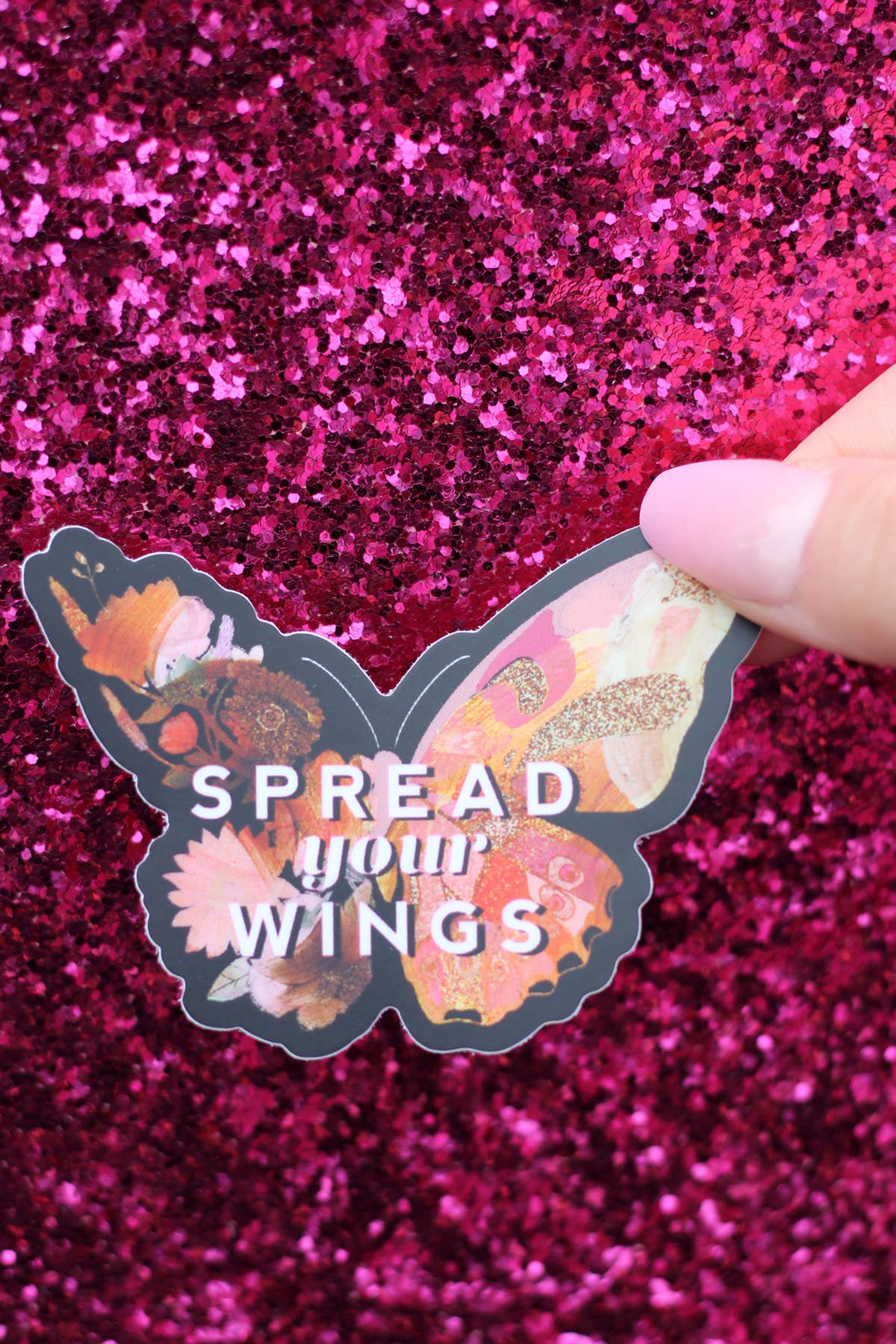Spread Your Wings Butterfly Sticker - Waterproof Vinyl Decal for Laptops, Cars, Windows & DIY Crafts - Perfect for Home Decor, Scrapbooking & Gifts