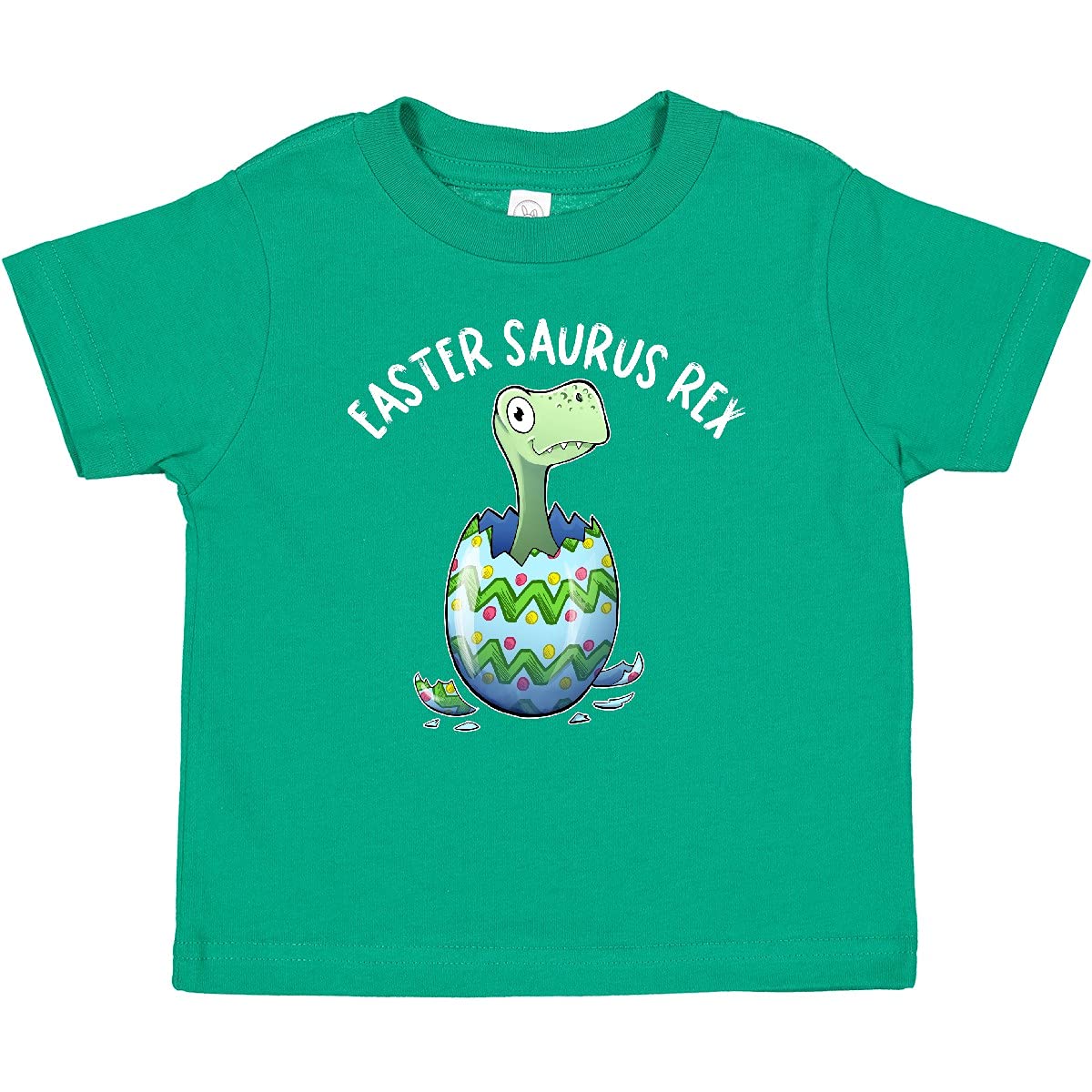 Inktastic Easter Saurus Rex Dinosaur Hatching Easter Egg Baby T-Shirt - Cute Dino Graphic Tee for Toddler Boys & Girls - Perfect for Easter Outfits, Birthday Parties & Playdates