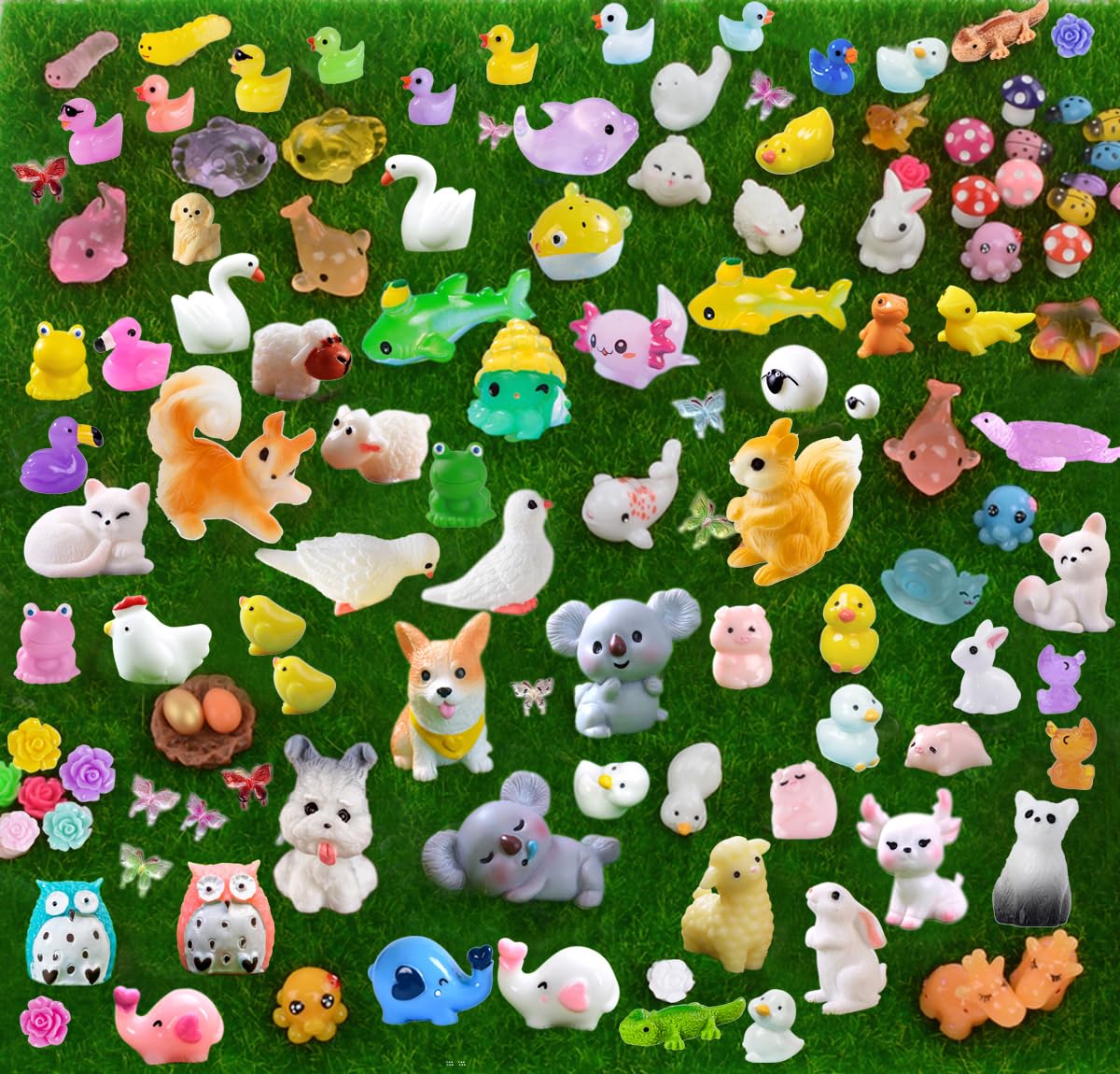 150 Pcs Mini Resin Animal Figurines - Tiny Realistic Animal Statues for Fairy Gardens, Dollhouse Decor, Terrarium & Home Decoration | Perfect for DIY Crafts, Party Favors & Kids Educational Toys