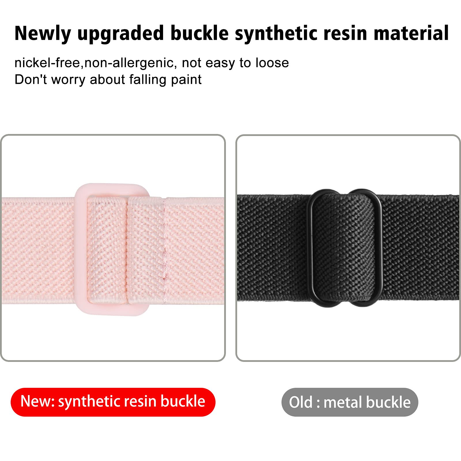 2 Pack Sport Elastic Nylon Apple Watch Bands 44mm 42mm - Adjustable Lightweight Breathable Stretch Strap for iWatch Series 6/5/4/3/2/1/SE - Perfect for Running, Gym Workouts & Daily Wear (Black/Pink Sand)