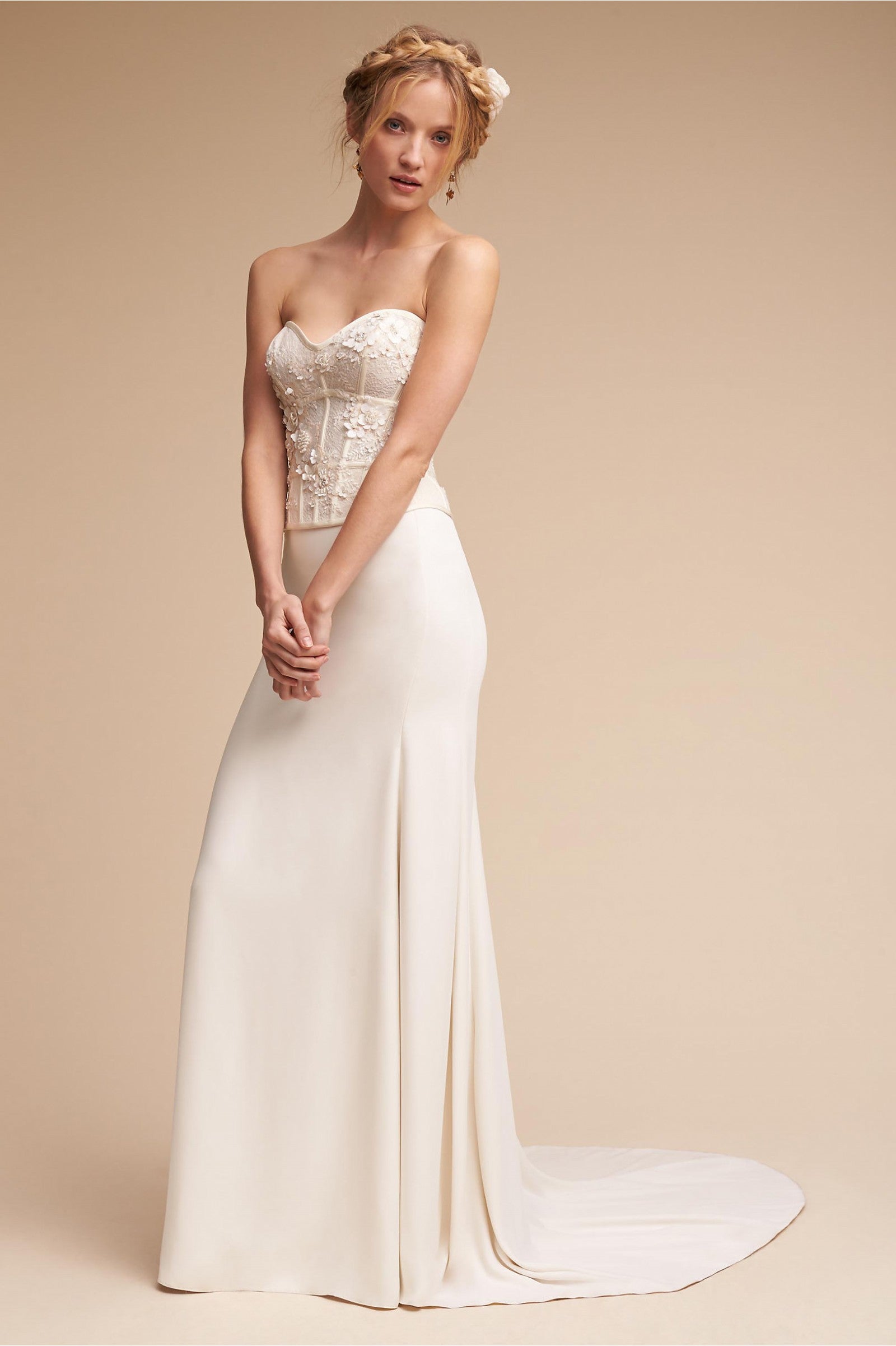 BHLDN Willowby by Watters Nikkie 58355 Floral Lace Wedding Skirt - Perfect for Bridal, Formal Events & Photoshoots