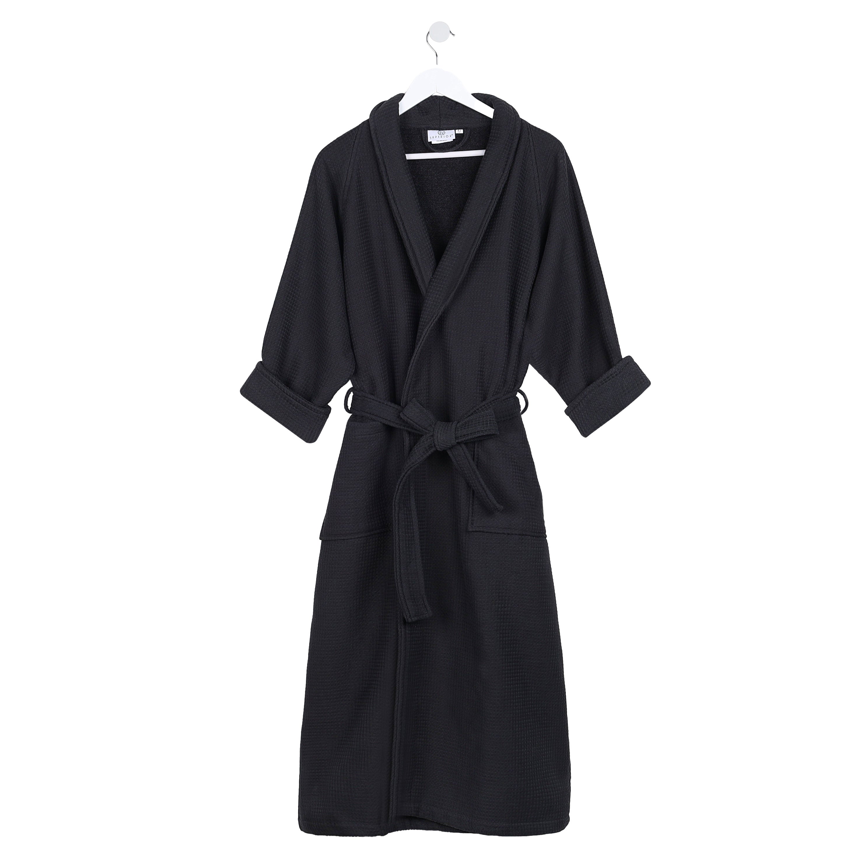 Premium Waffle Weave Cotton Bathrobe - Ultra Soft, Lightweight & Oversized Unisex Robe for Men & Women | Perfect for Spa, Lounge & Post-Shower Comfort