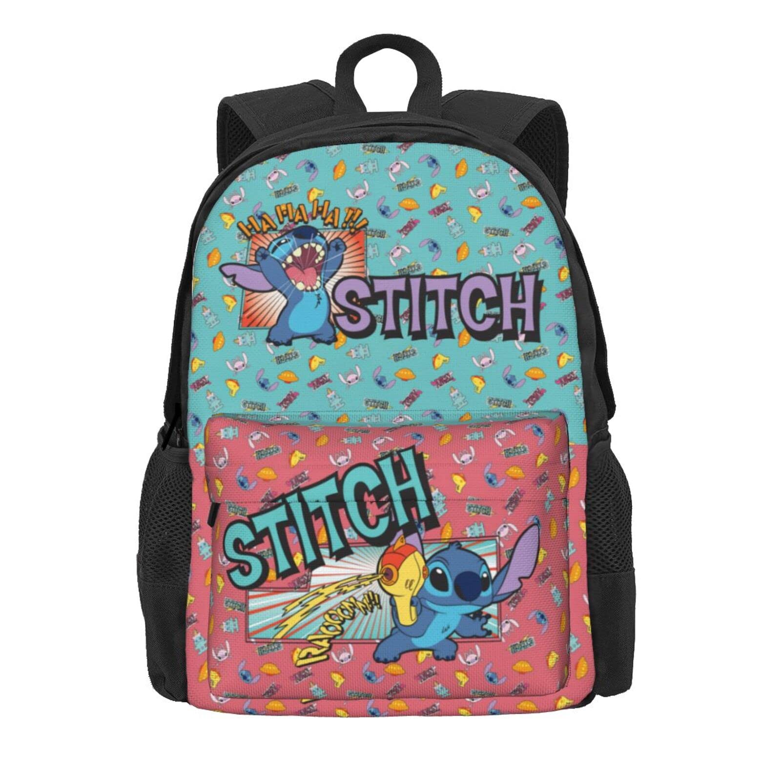 Cute Cartoon Backpack for College Students - Large Capacity Waterproof Travel Backpack for Girls & Boys (Black, One Size) - Perfect for School, Travel & Outdoor Adventures