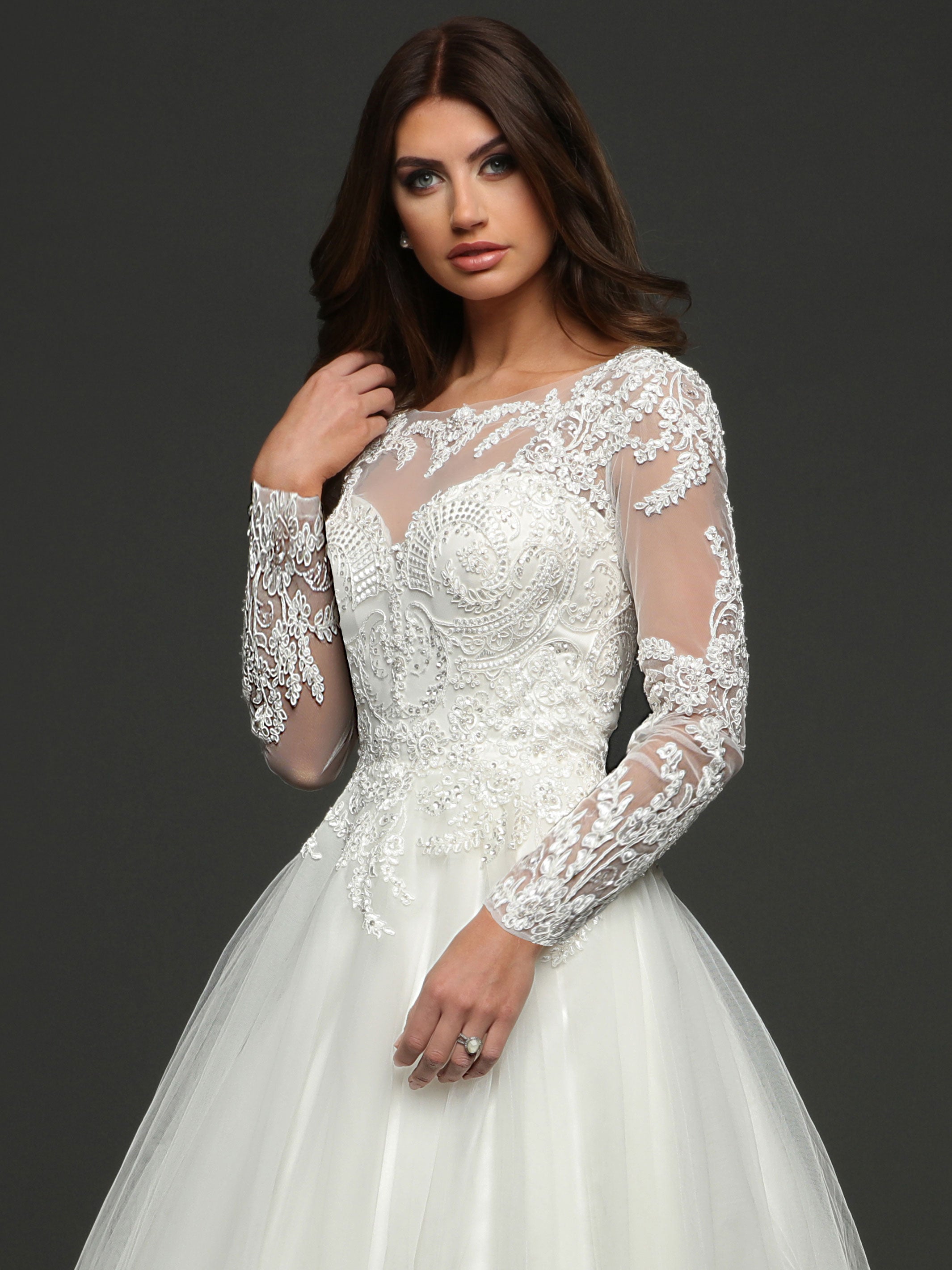 Try At Home Victoria Wedding Dress – Elegant Lace Bridal Gown for Wedding & Special Occasions | Perfect for Bridal Showers, Vow Renewals & Formal Events