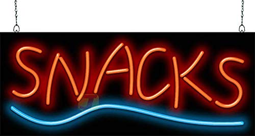 Vibrant Neon Snack Sign - Retro LED Wall Decor for Bars, Cafes & Home - Perfect for Party, Diner & Bedroom Lighting