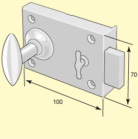 Kammarlås FA Stenman 3 Without End Plate - High-Qurity Cabinet Lock for Home & Office Security