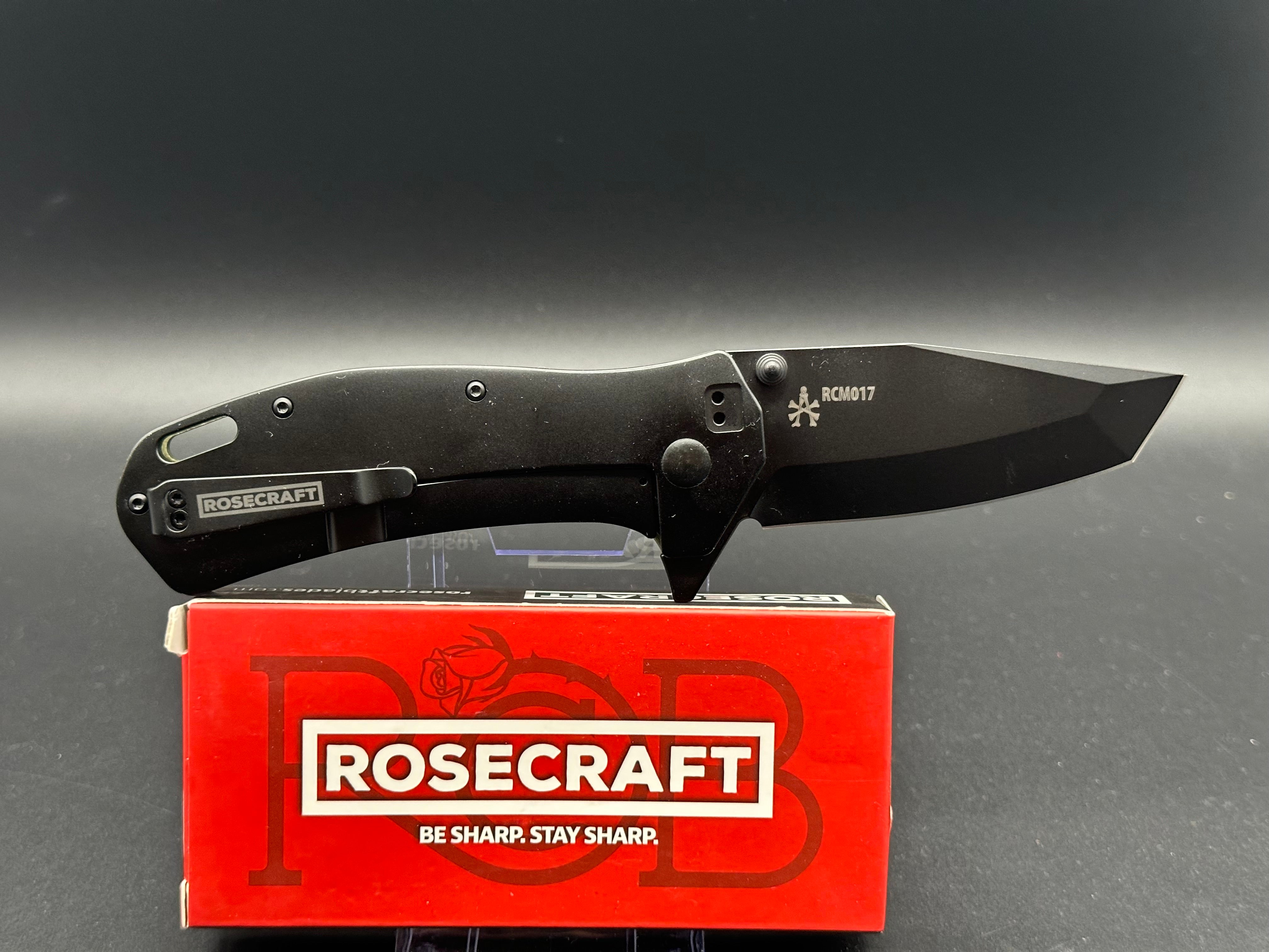 RoseCraft Blades MA-11 Folding Knife with OD Green Handle - Tactical EDC Knife for Outdoor Camping, Hunting & Survival Gear
