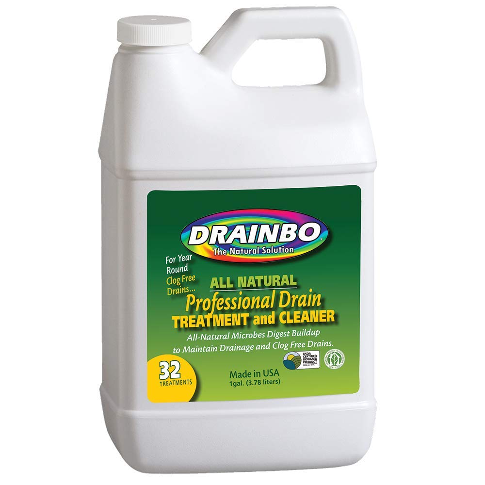 Powerful Drain Cleaner for Clogged Pipes - 1 Gallon Heavy-Duty Treatment (White) - Ideal for Kitchen Sinks, Showers & Bathtub Drain Maintenance