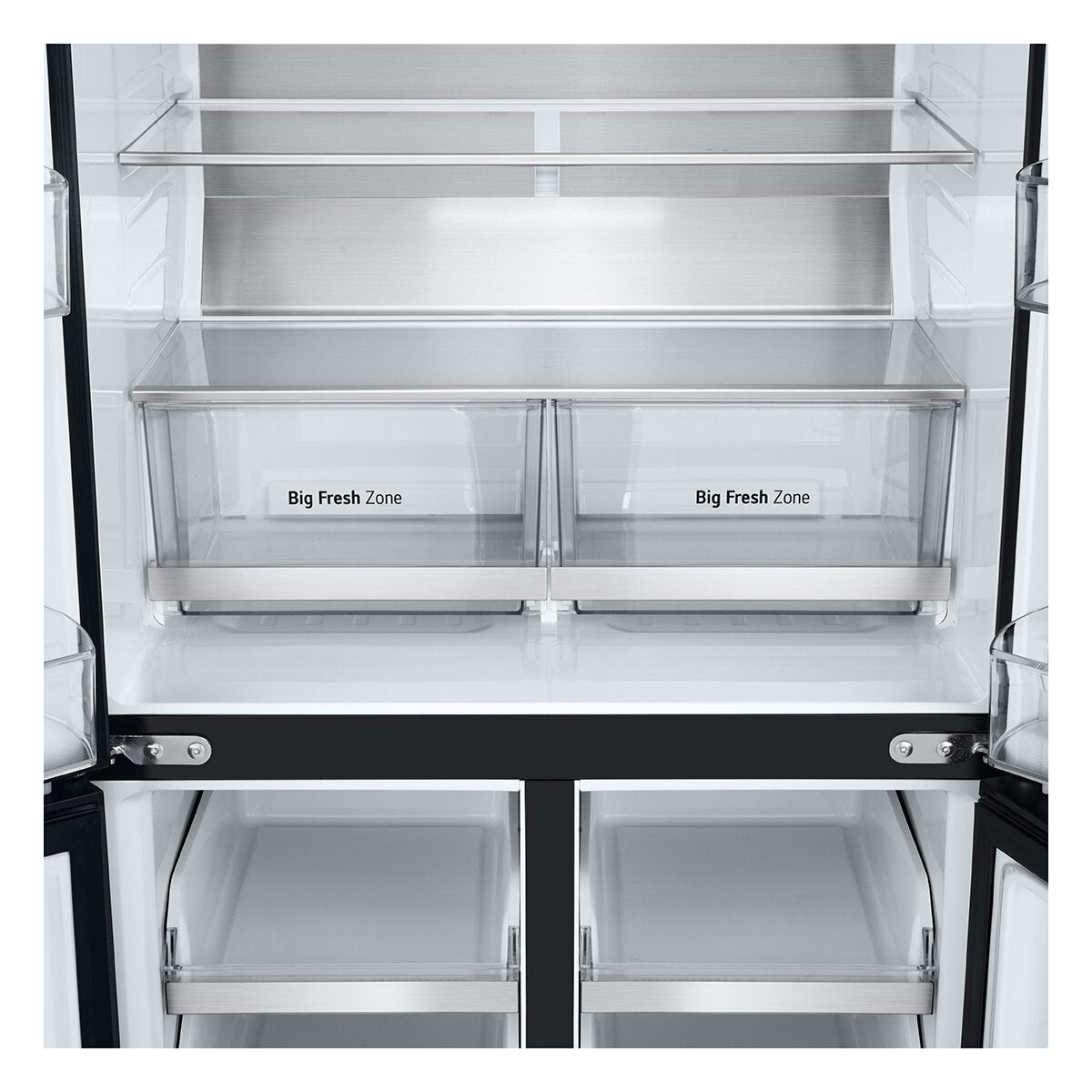LG 530L French Door Refrigerator with Smart Cooling Plus - Matte Black (Model GF-B505MBL) - Energy Efficient Large Capacity Fridge for Modern Kitchen & Open Floor Plan Homes
