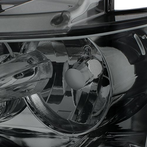 AKKON Chrome Smoked Headlights + LED C-Tube DRL Black Tail Lights Pair for 2007-2014 Chevy Tahoe Suburban 1500 2500 - Upgrade Your Ride with Stylish Lighting for Night Driving & Off-Road Adventures