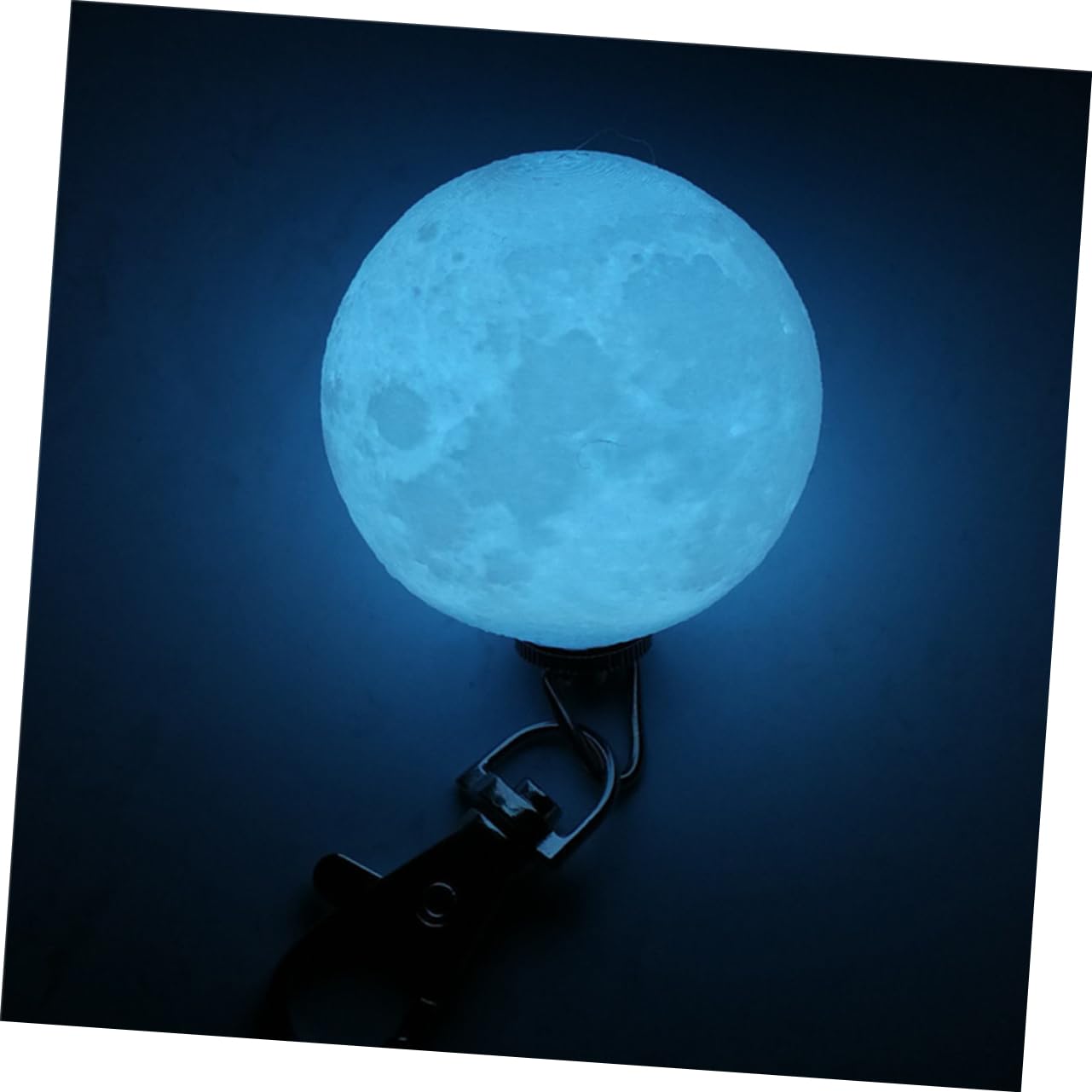 UKCOCO 3-Pack LED Moon Night Light Keychain - 3D Glow in The Dark Keyring, Portable Moon Lamp for Keys, Backpacks & Gifts - Perfect for Camping, Travel, Home Decor & Emergency Lighting