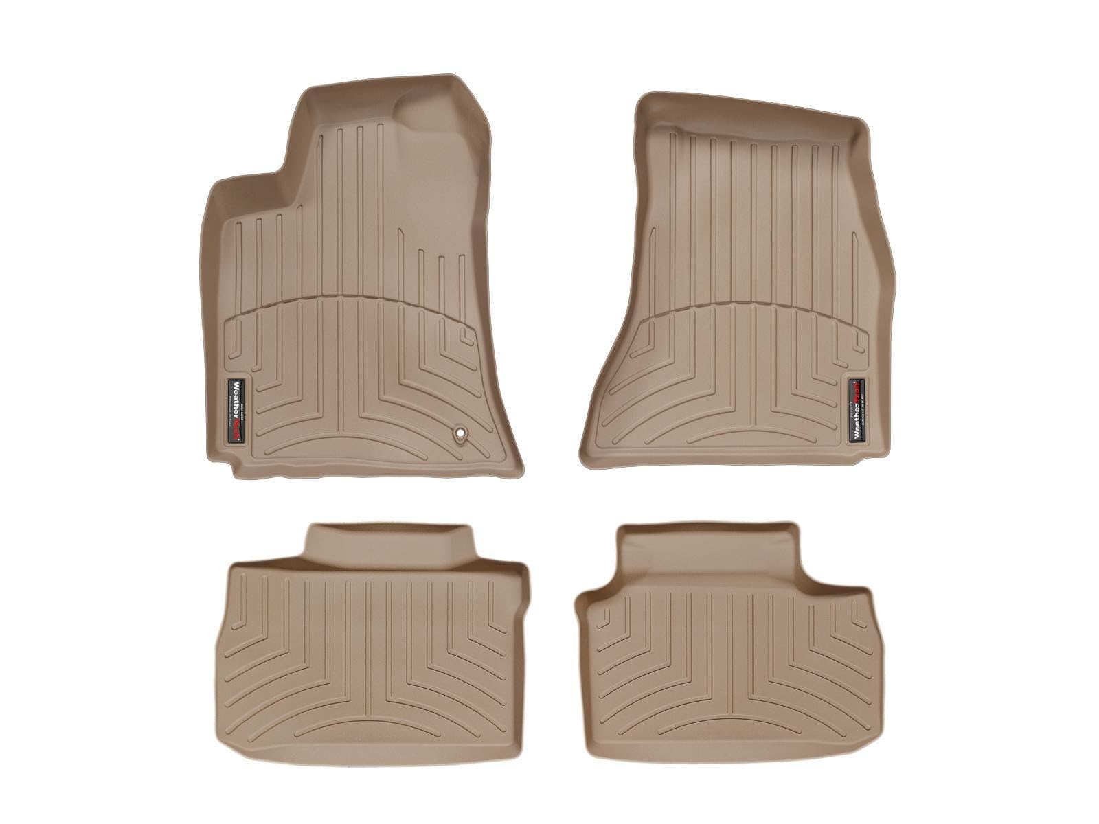 WeatherTech Custom Fit Floor Liners for Dodge Magnum, Chrysler 300, Dodge Charger - 1st & 2nd Row (45069-1-2), Tan - All-Weather Protection for Cars, SUVs, Trucks - Perfect for Road Trips, Daily Commute & Family Travel